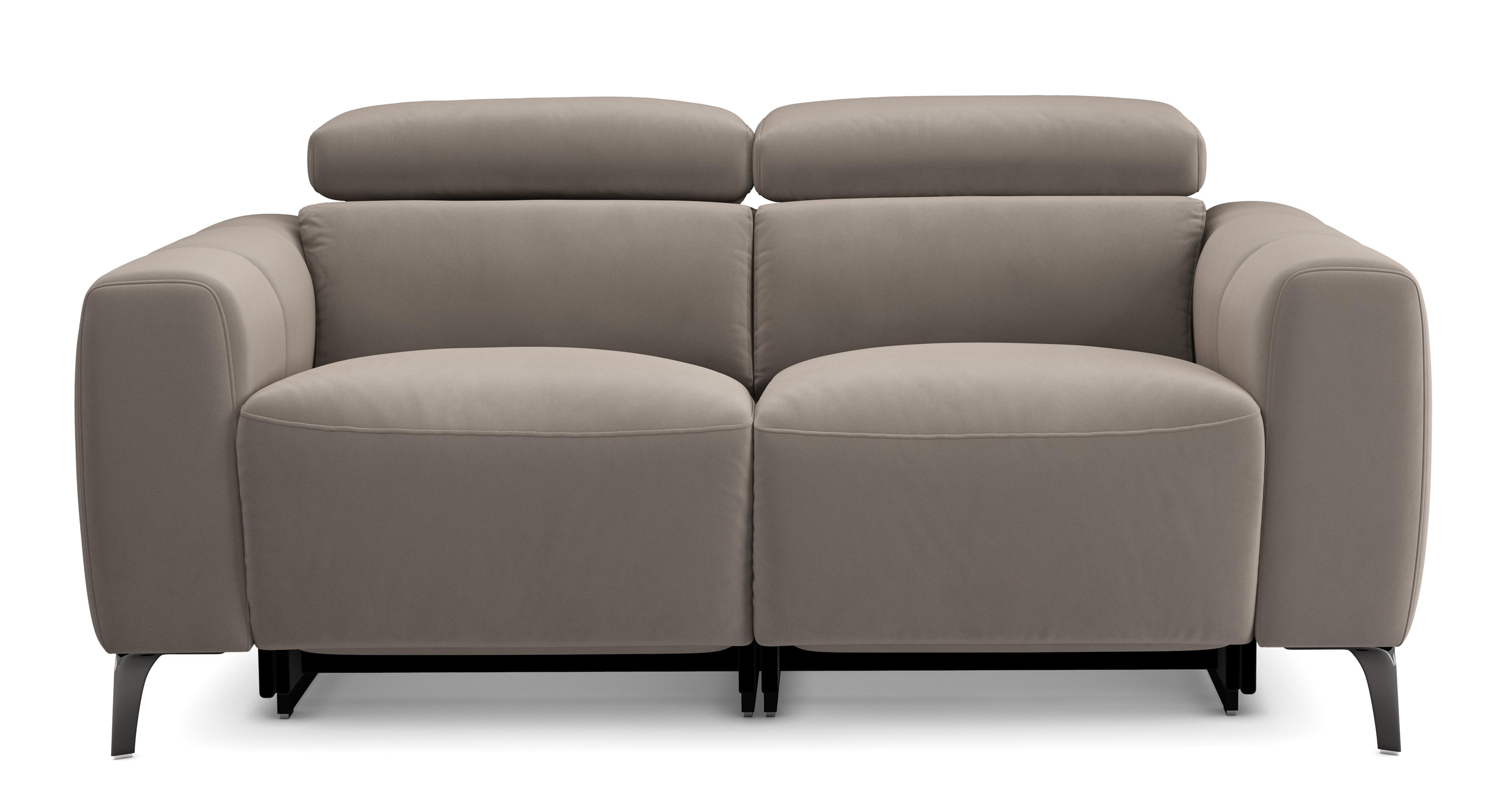 Jagger Fabric Velvet 2 Seater Power Plus Recliner With Power Headrests ...