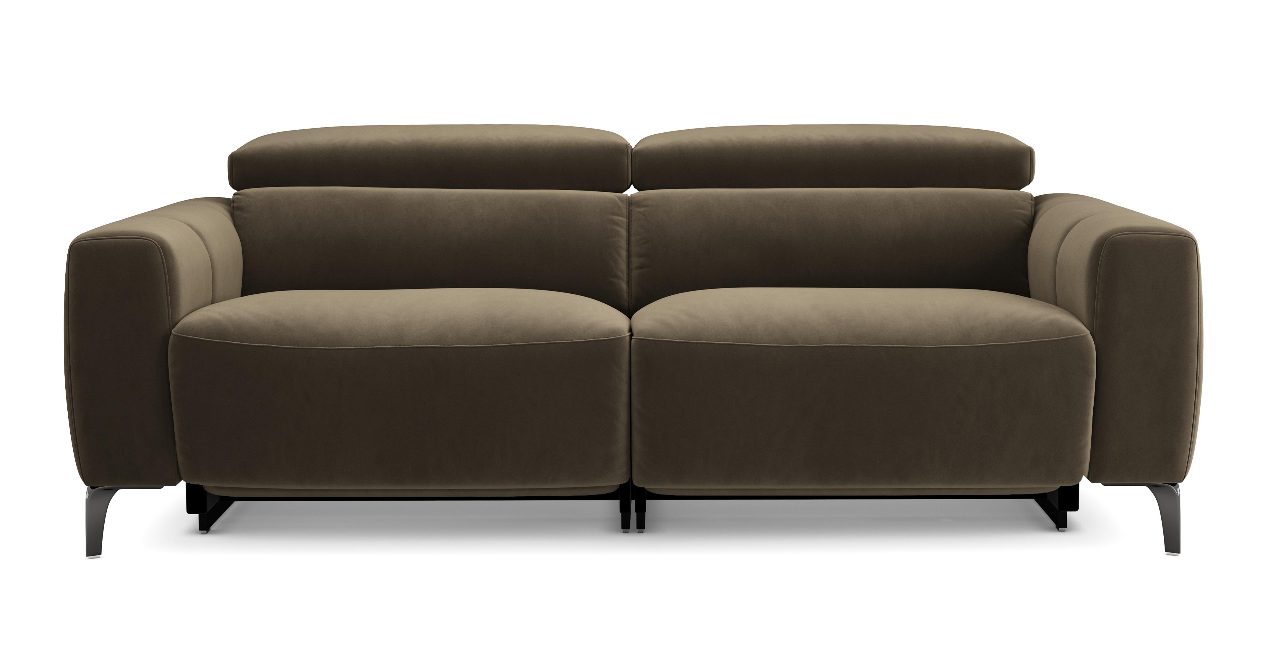 Jagger Fabric Velvet 3 Seater Power Plus Recliner With Power Headrests ...