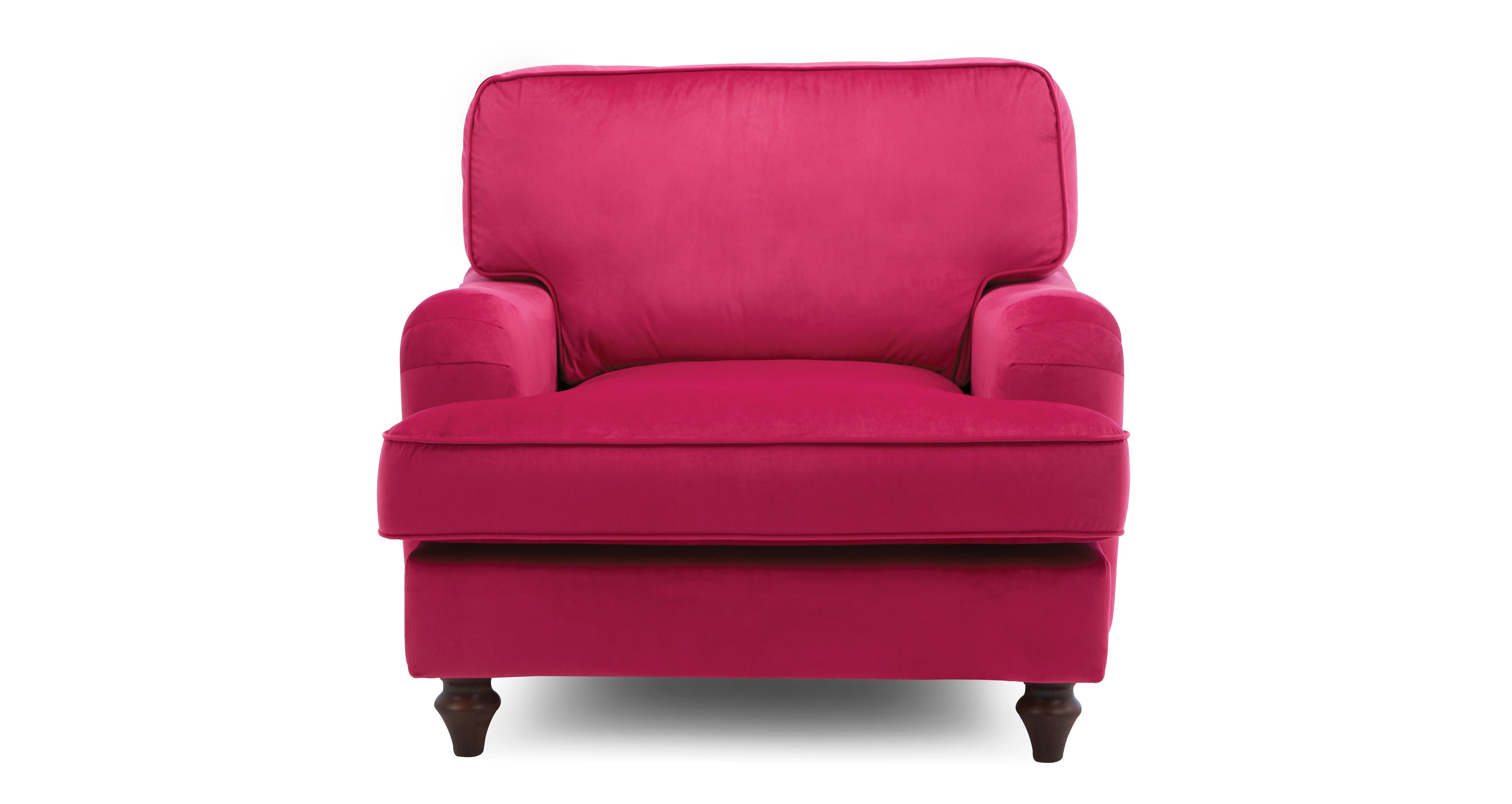 Velvet discount pink armchair