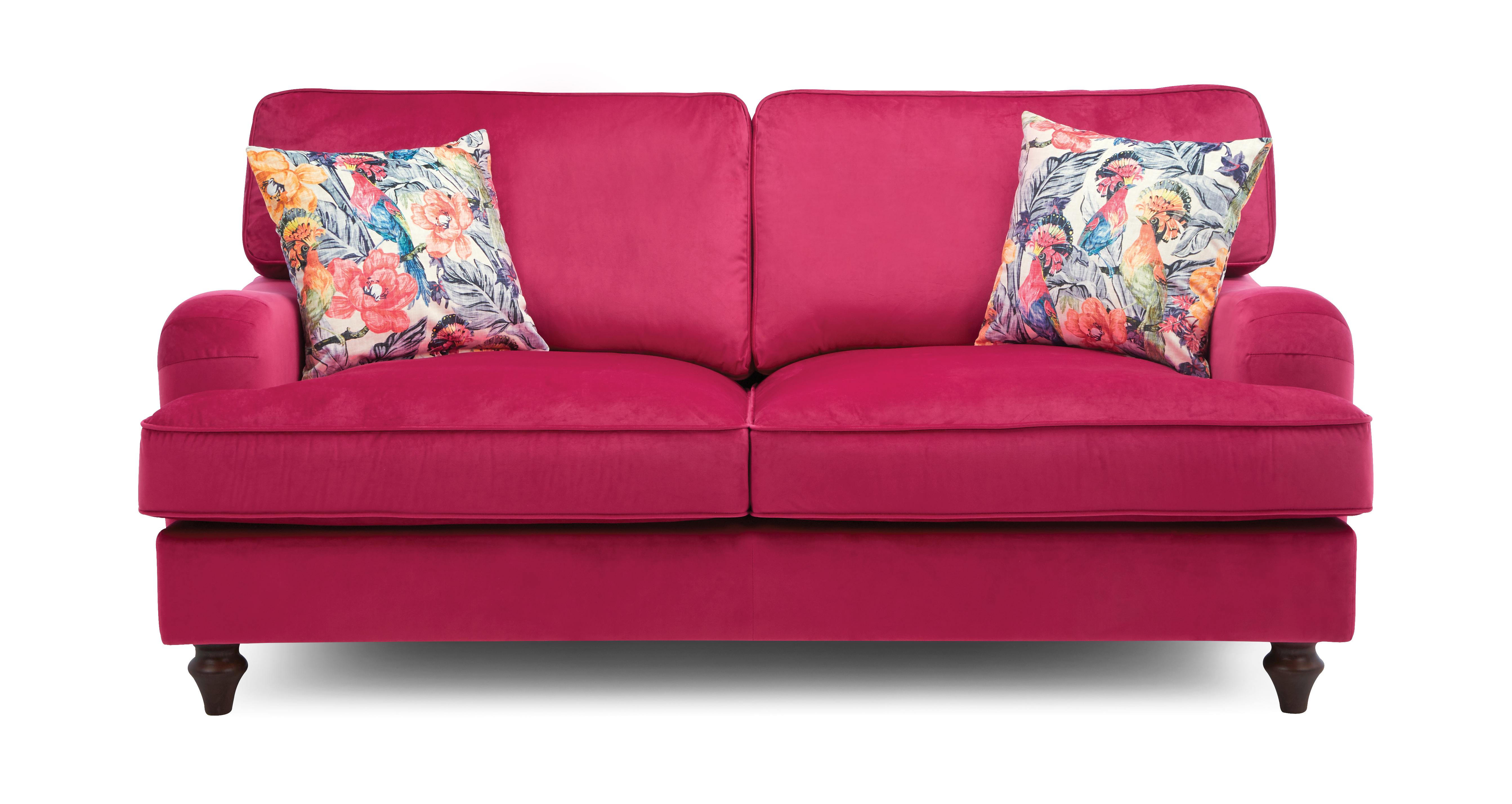 Jardim 2 Seater Sofa Sensual Velvet Dfs, Bright Pink Velvet Sofa Bed
