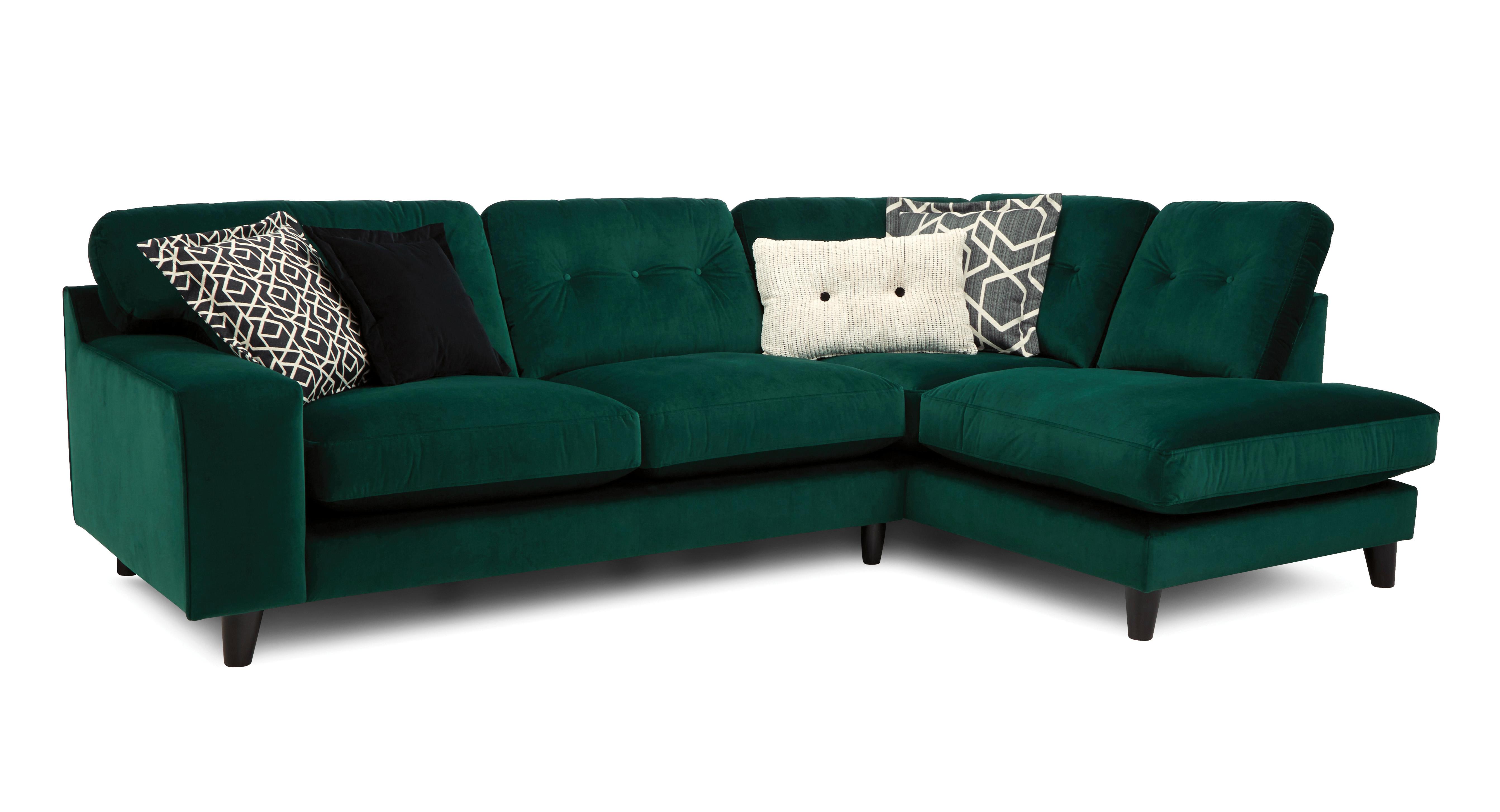 Green deals l sofa