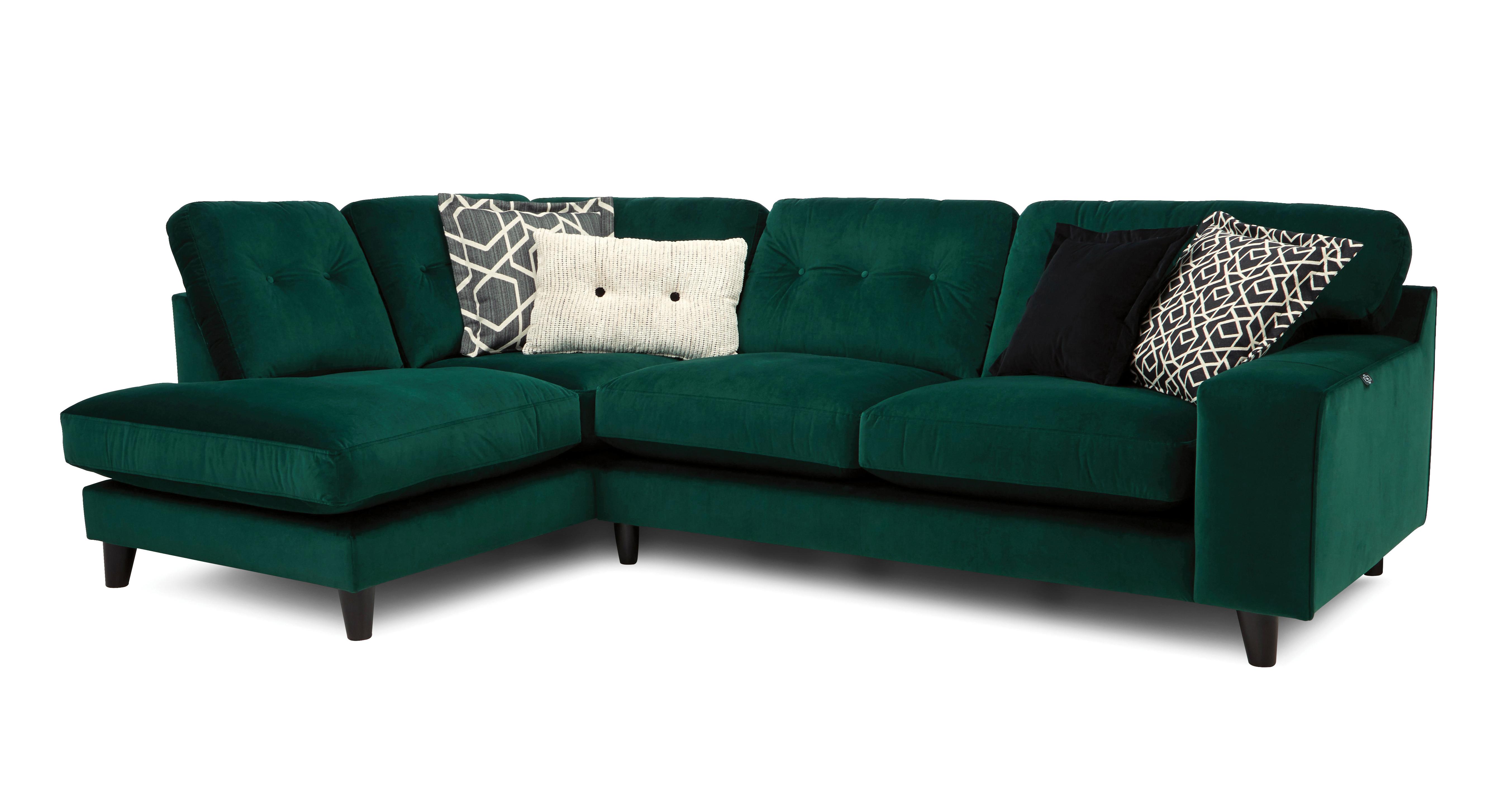 Java Right Hand Facing Arm 3 Seat Open End Corner Sofa With