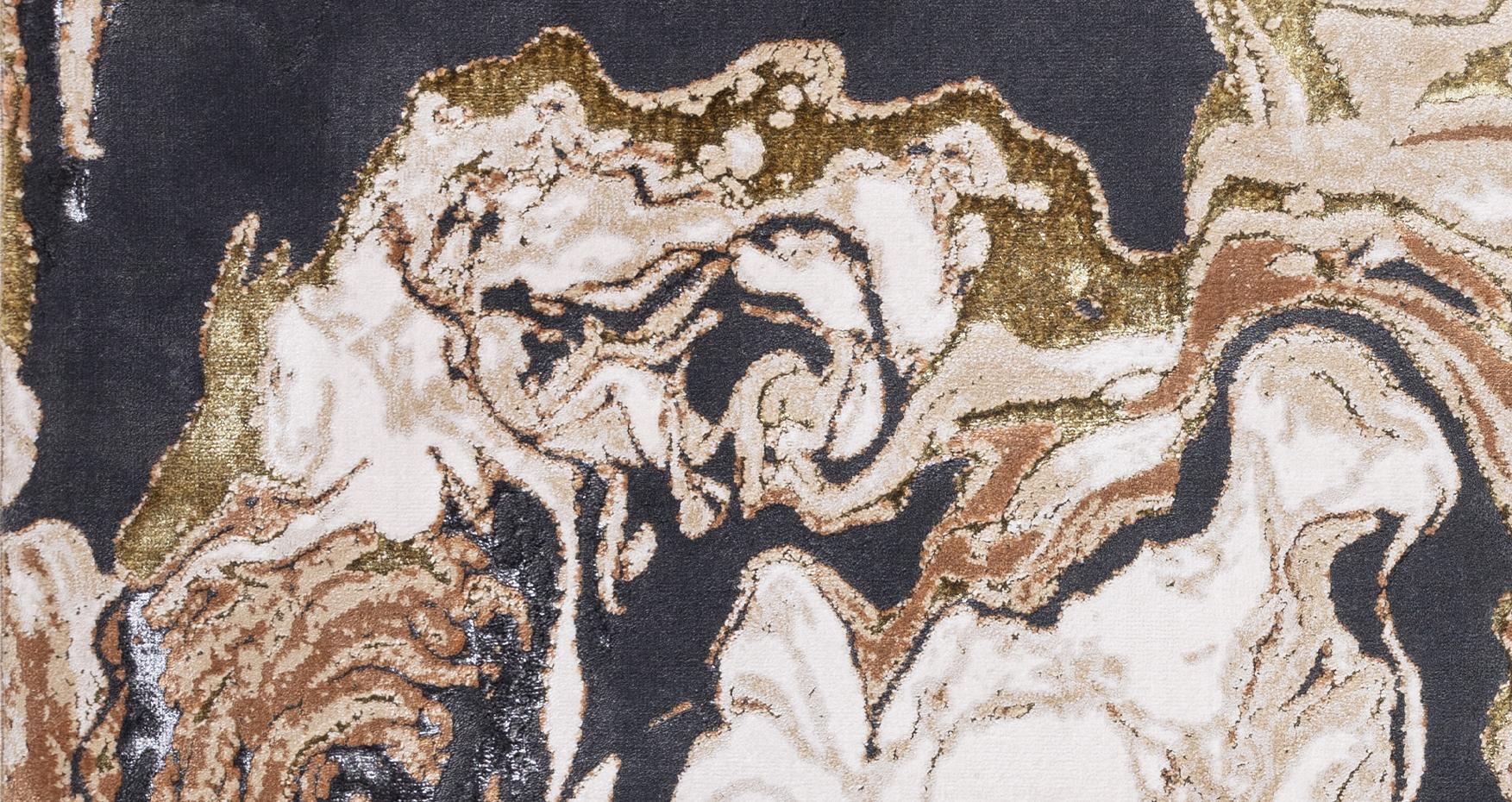 Jonas-rug Medium Rug 160cm x 230cm in Jonah Black and Bronze