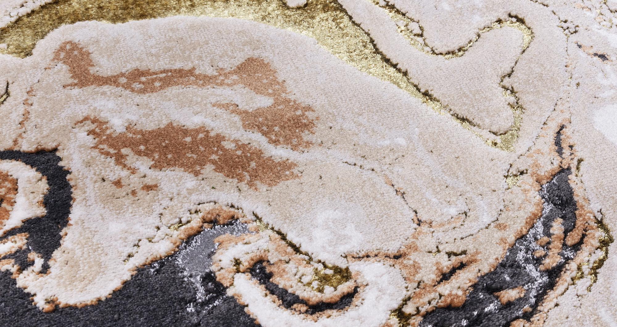 Jonas-rug Medium Rug 160cm x 230cm in Jonah Black and Bronze