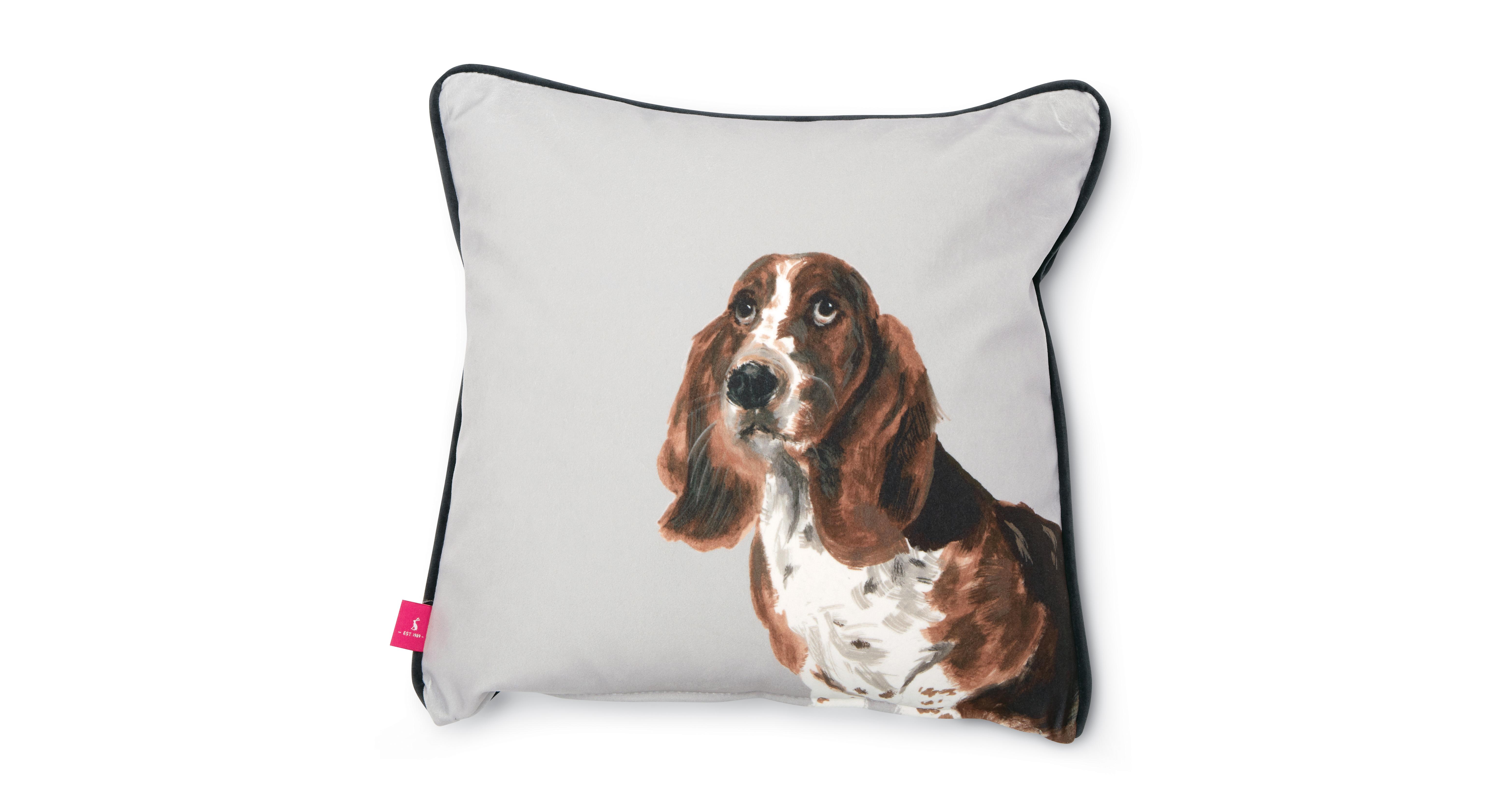 Joules Scatters Basset Hound Small Scatter Cushion DFS