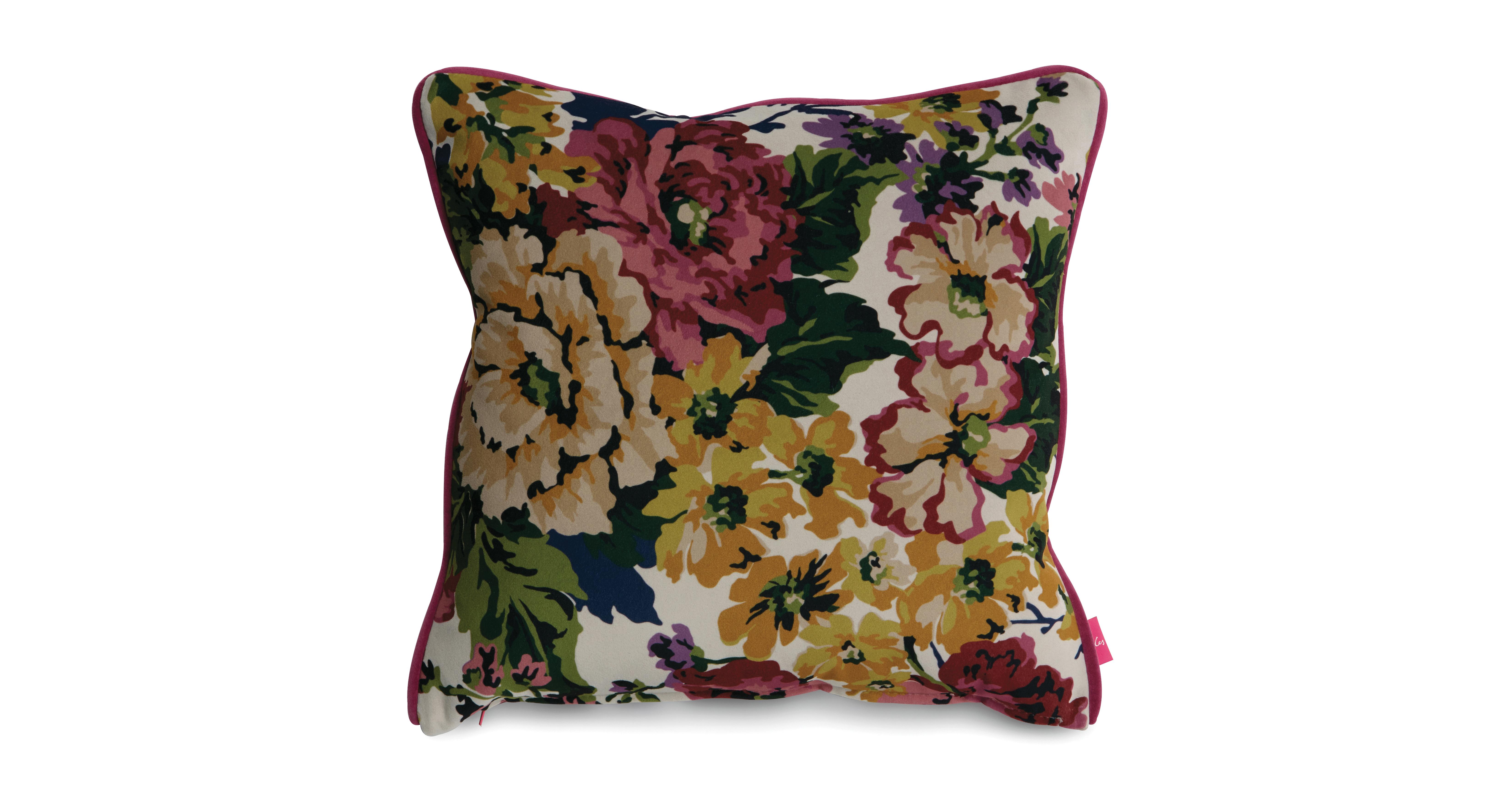 Joules Scatters Floral-Velvet Small Scatter Cushion Floral Velvet | DFS