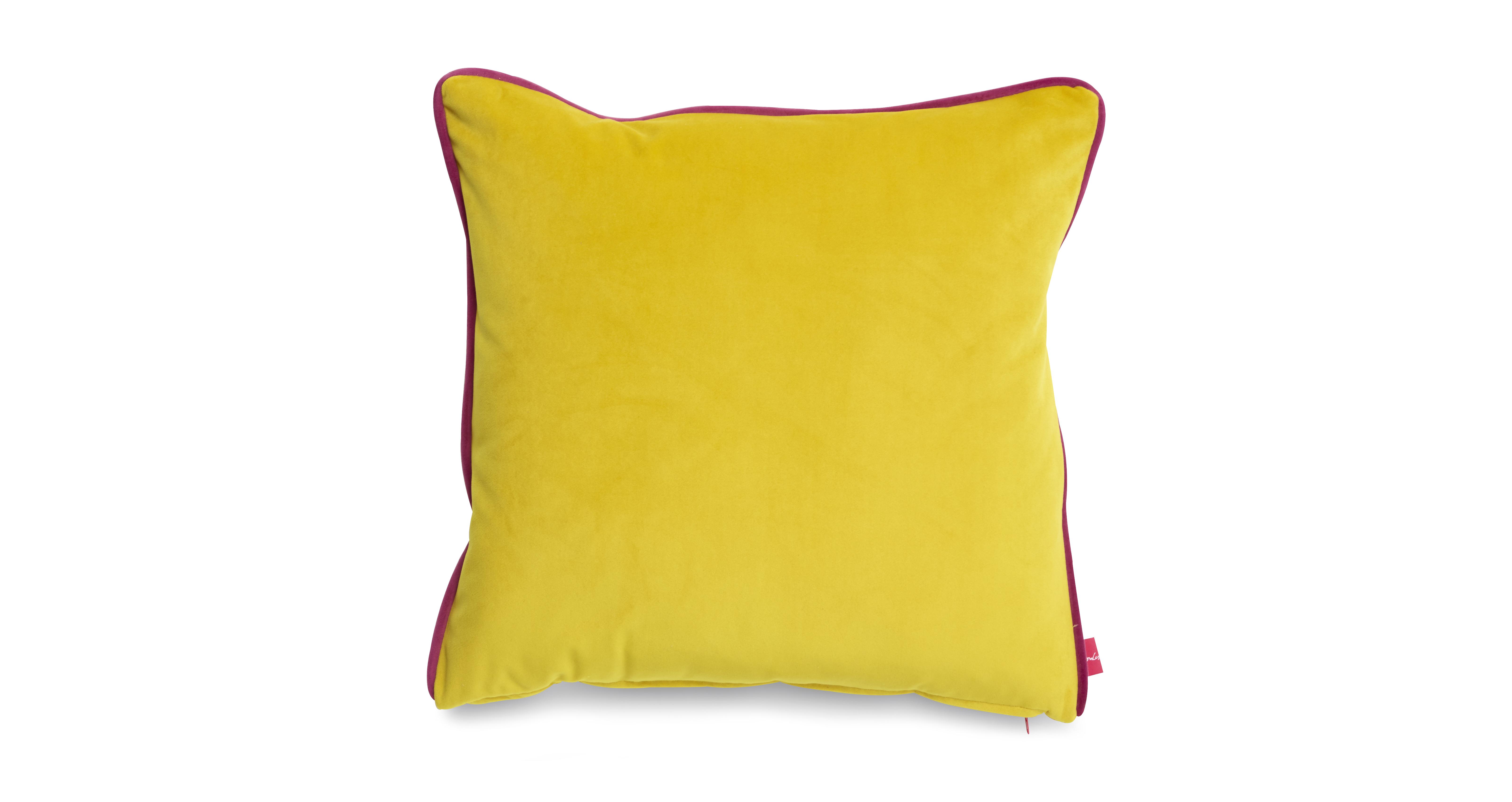 large yellow cushions