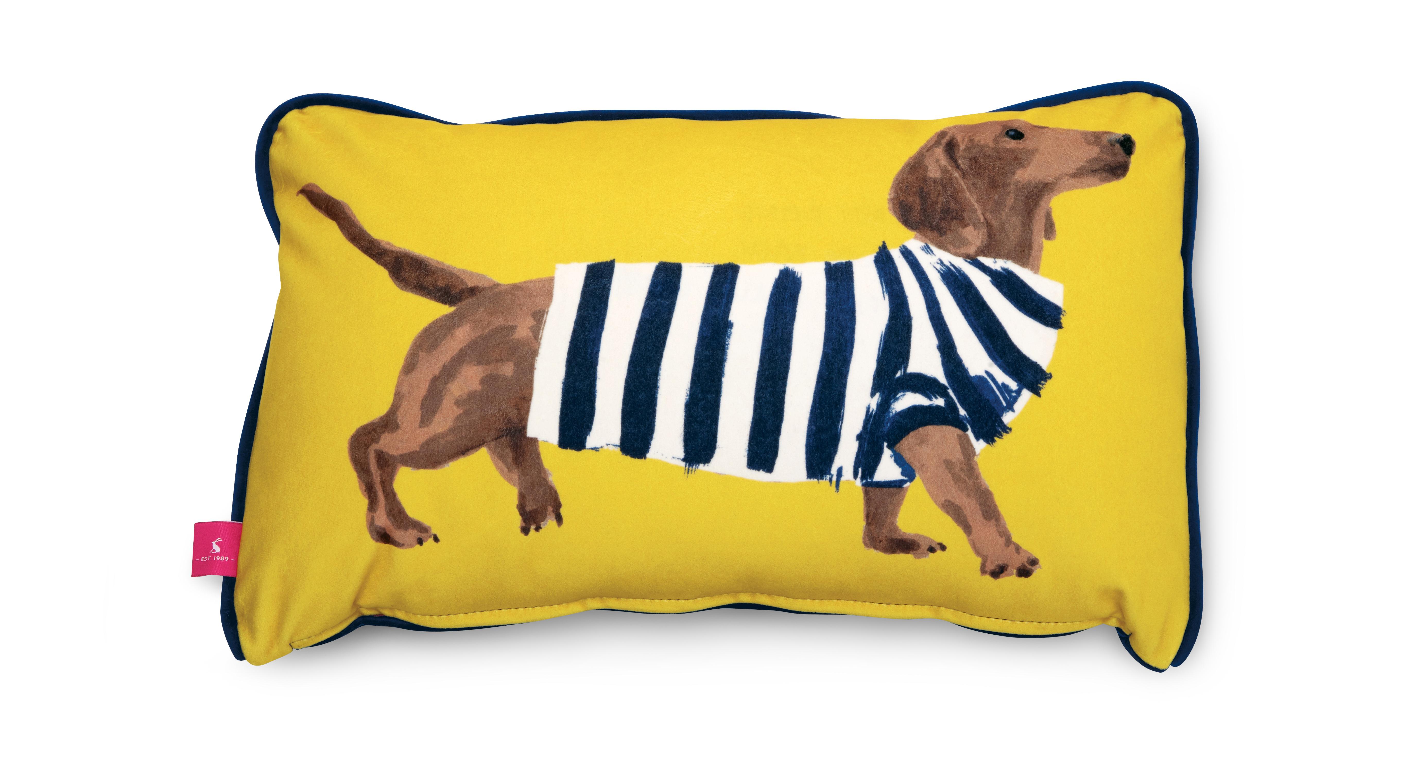 Joules Scatters Sausage Dog Bolster Cushion DFS