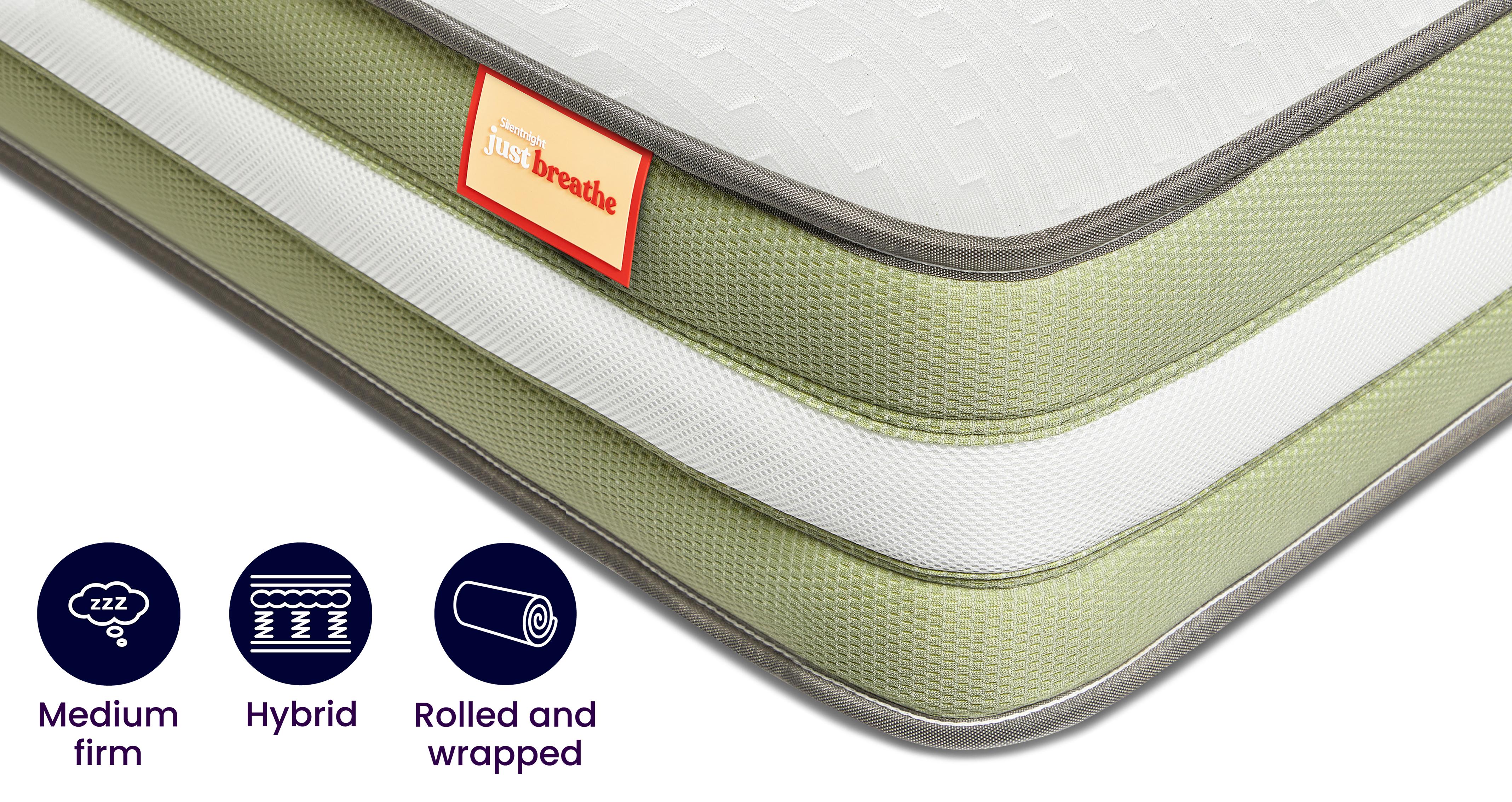 Just Breathe Mattress Double 4 Ft 6 Rolled Mattress DFS