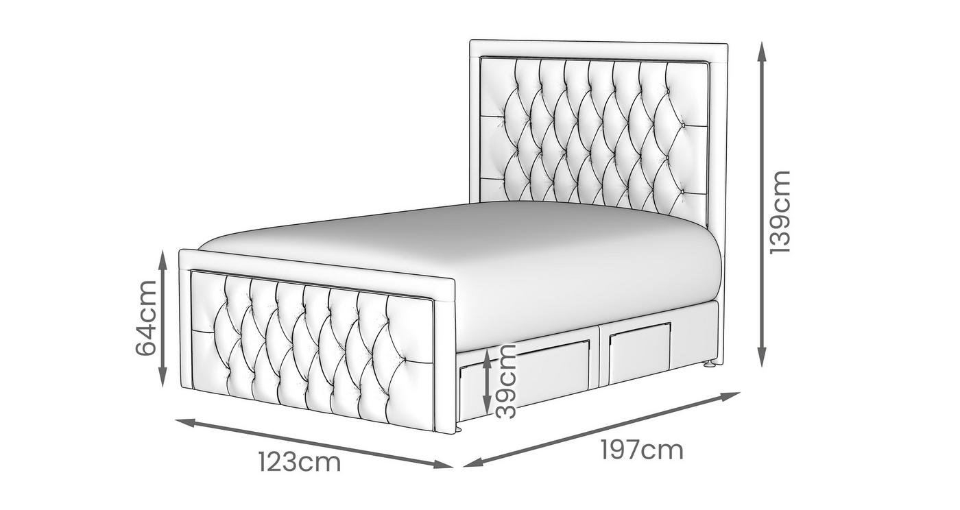 Small Double 4 Drawer Bedframe view 3