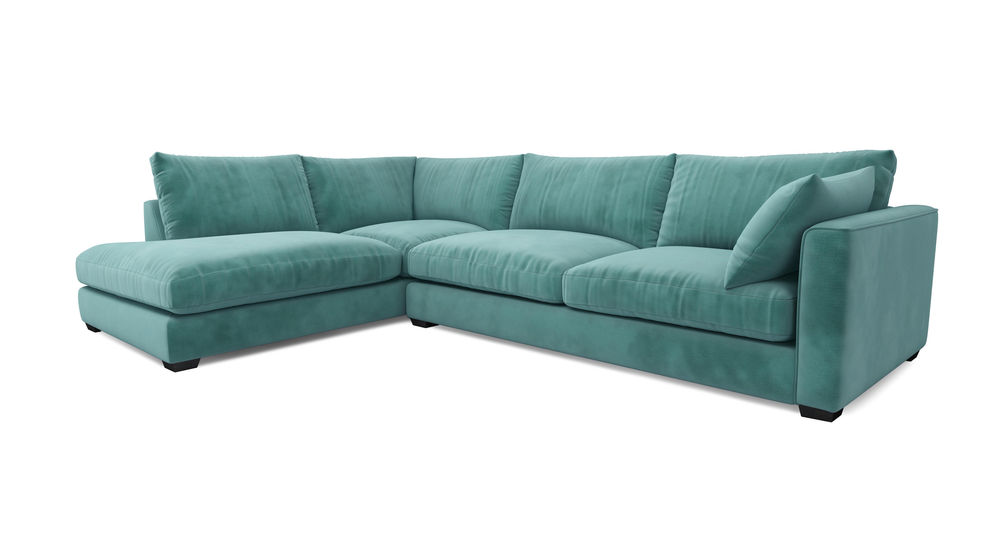 Dfs teal store corner sofa