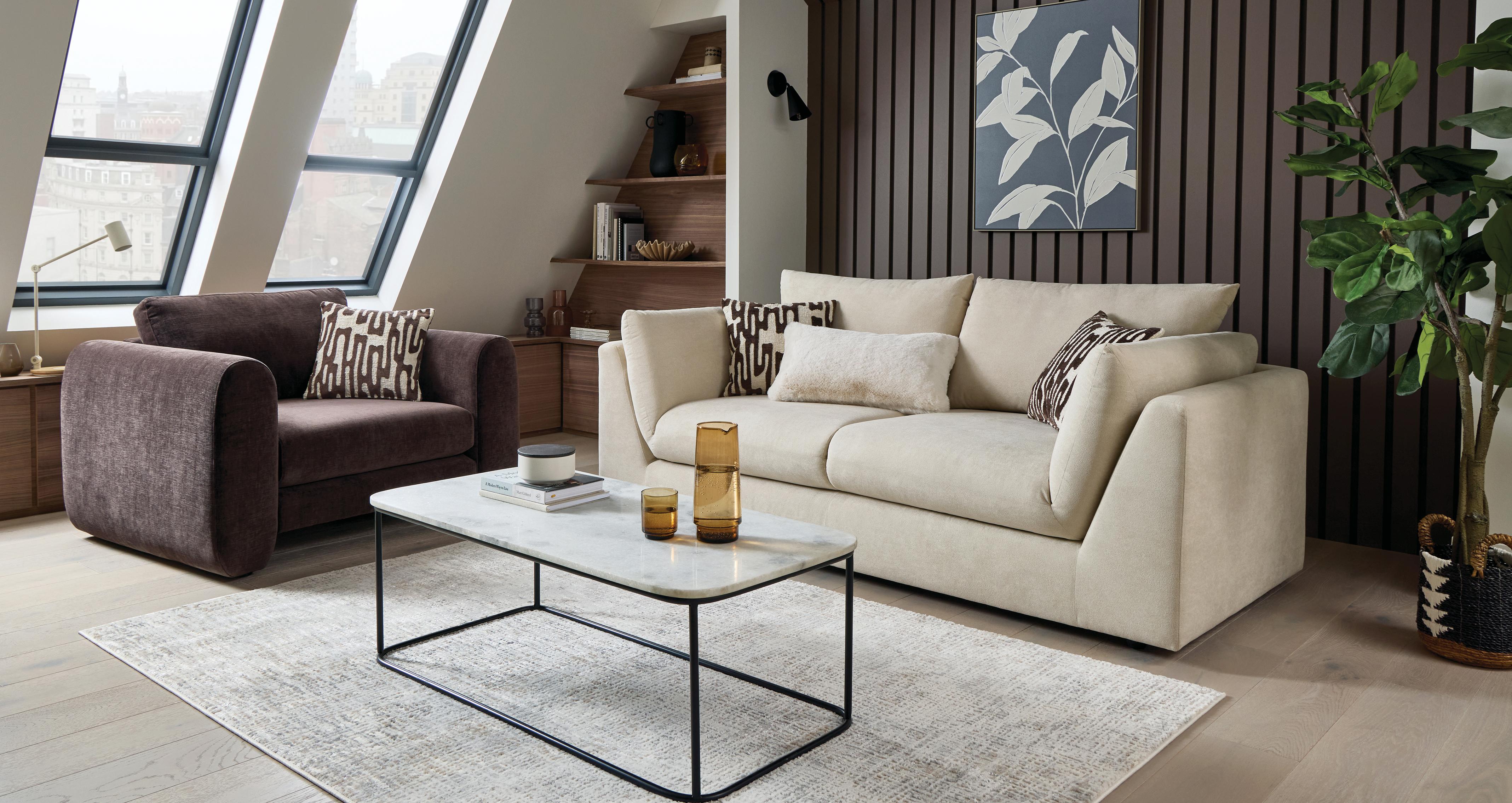 Kalista Accent Chair in Palmero Plain Cream