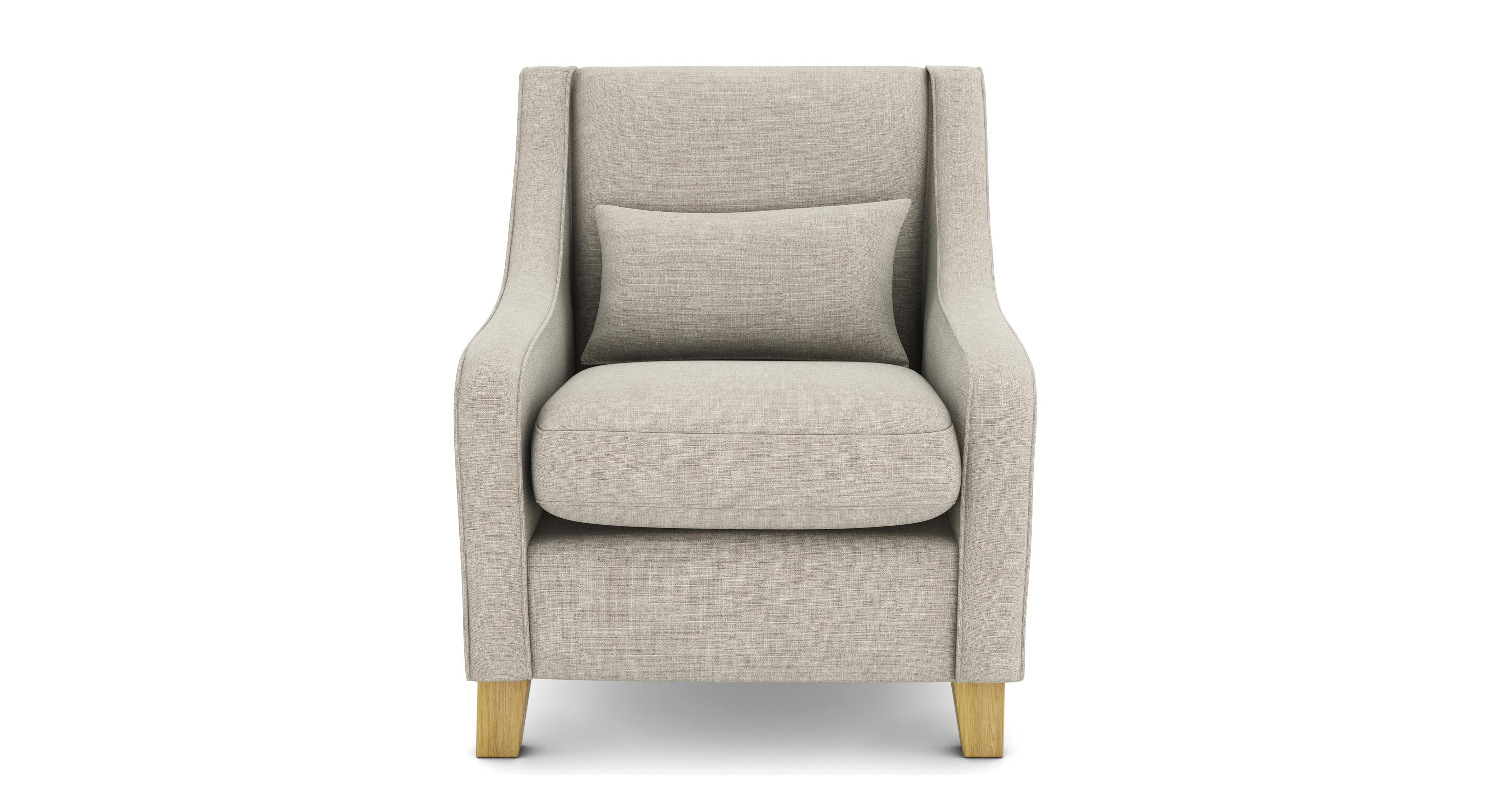 Accent Chair with Plain Bolster