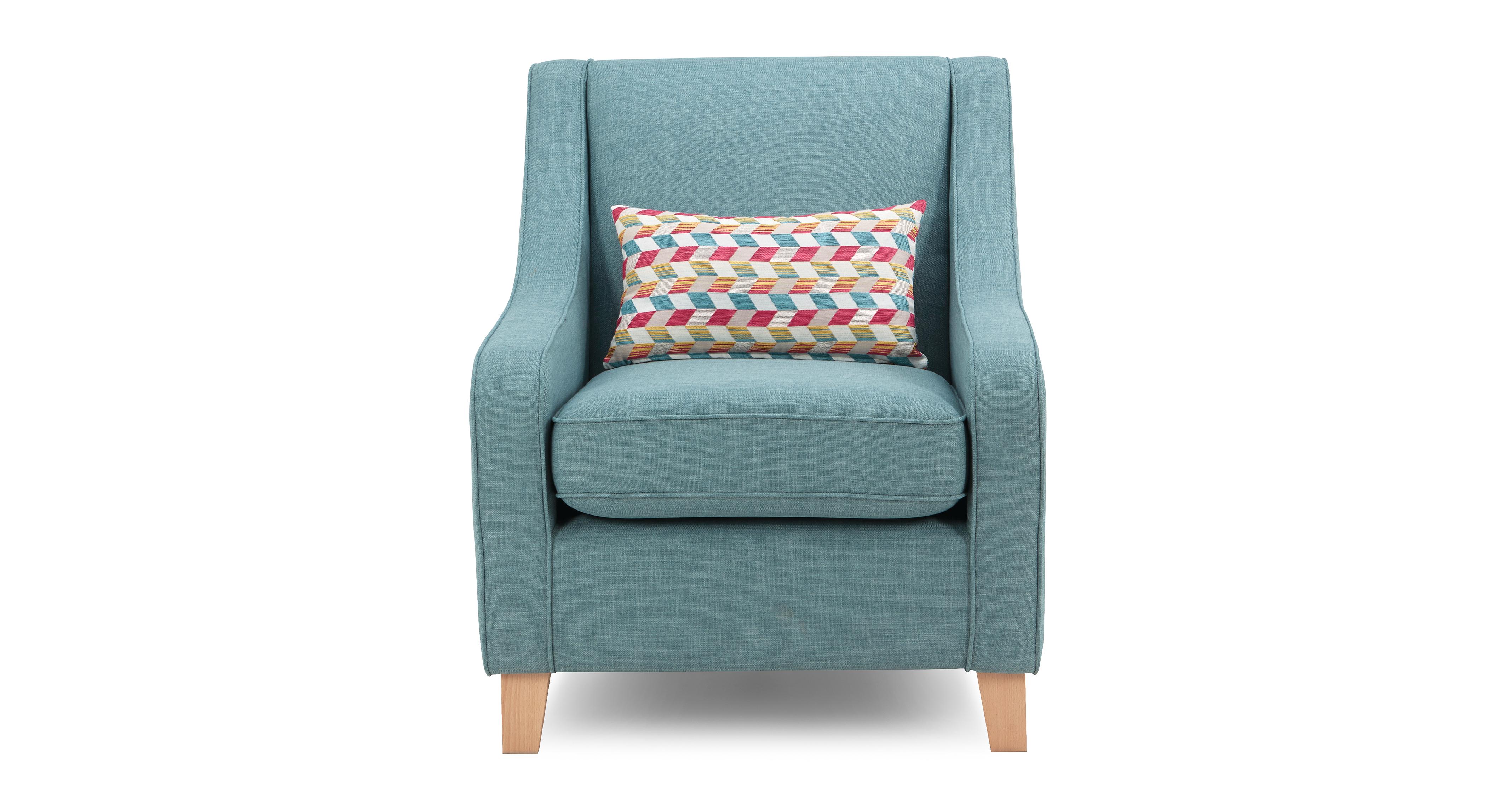 Kian Accent Chair With Pattern Bolster DFS