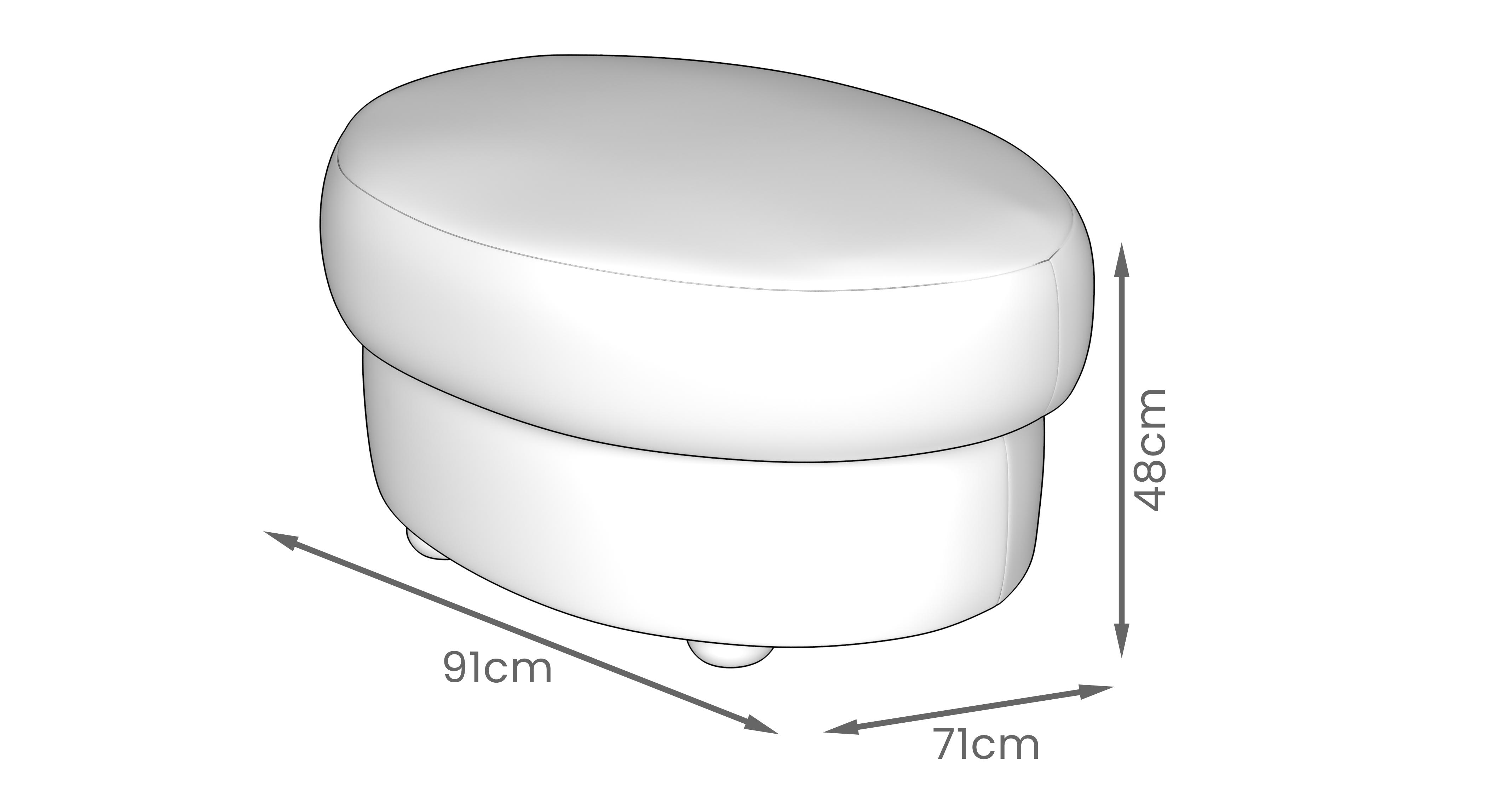 Kiri Oval Stool in Kiri Plain Khaki with Distressed Walnut feet