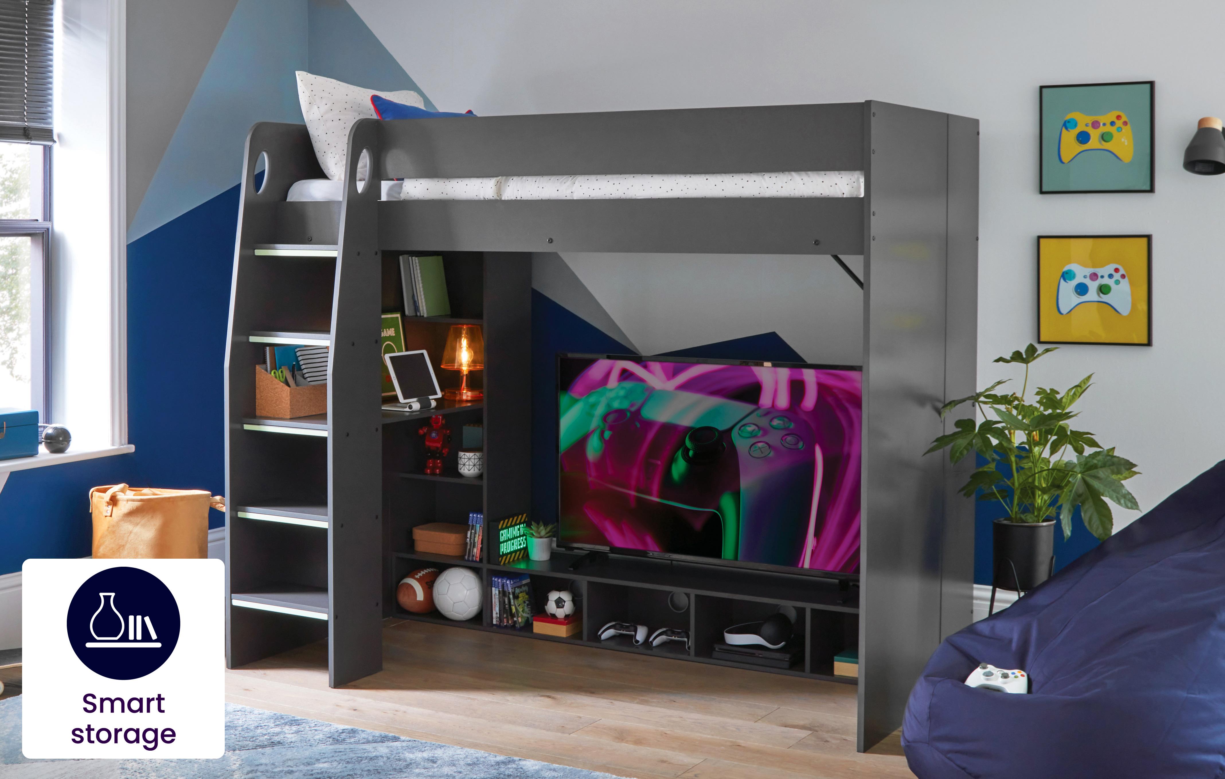 Double deck deals gaming bed