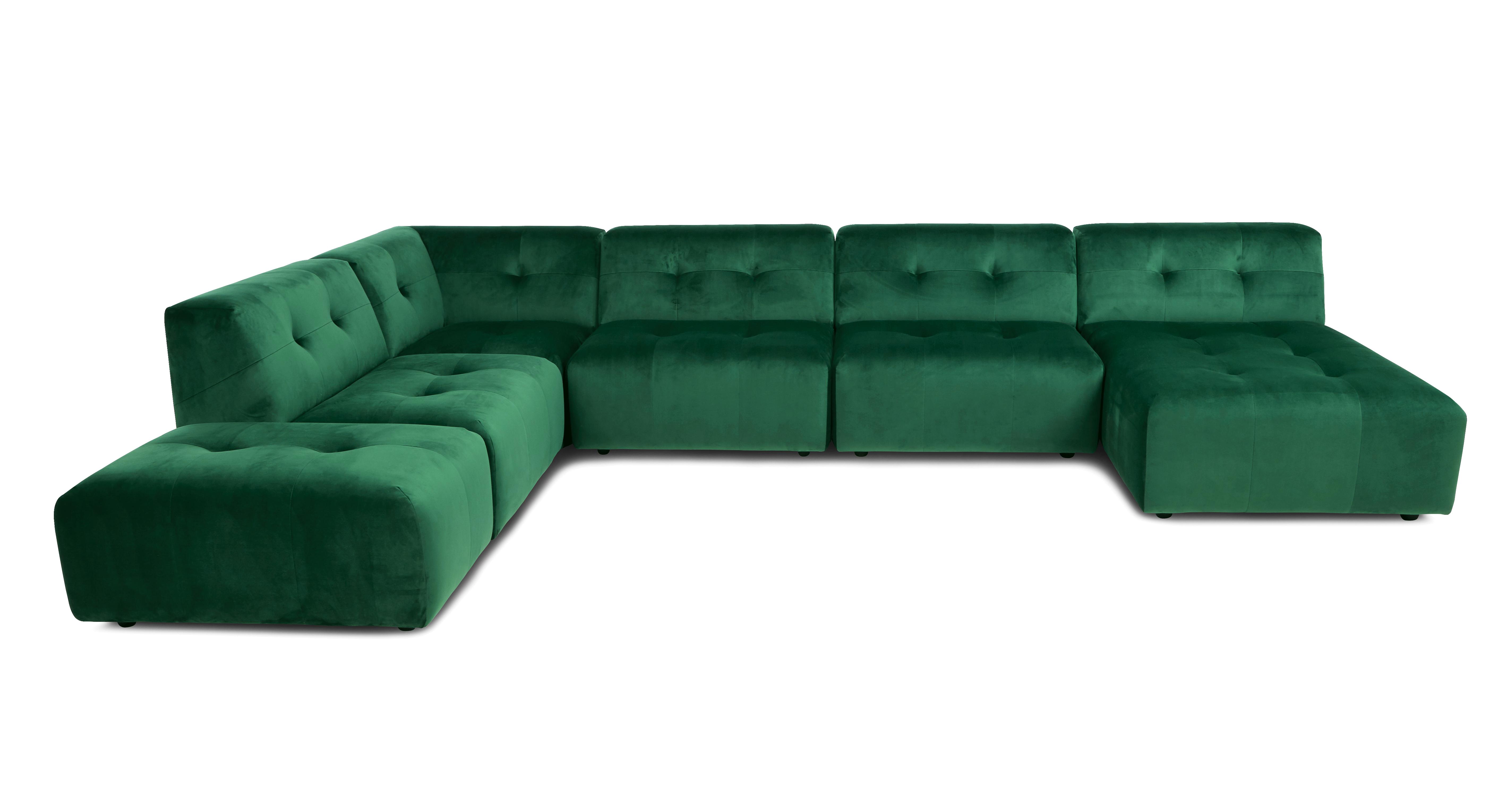 Dfs green outlet corner sofa