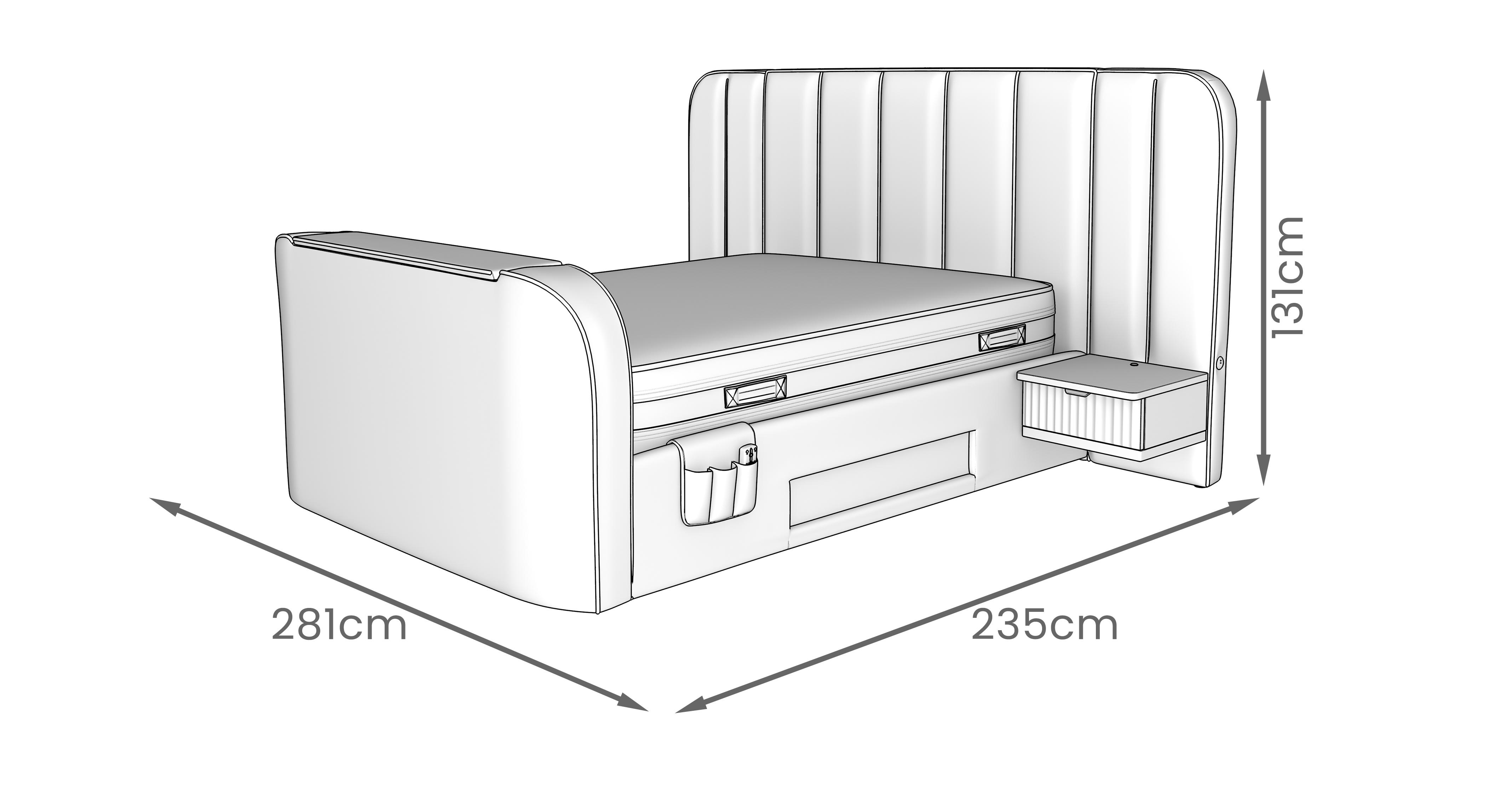 Laia Super King Size Ottoman Bedframe in Laia Velvet Olive and Walnut Olive and Walnut