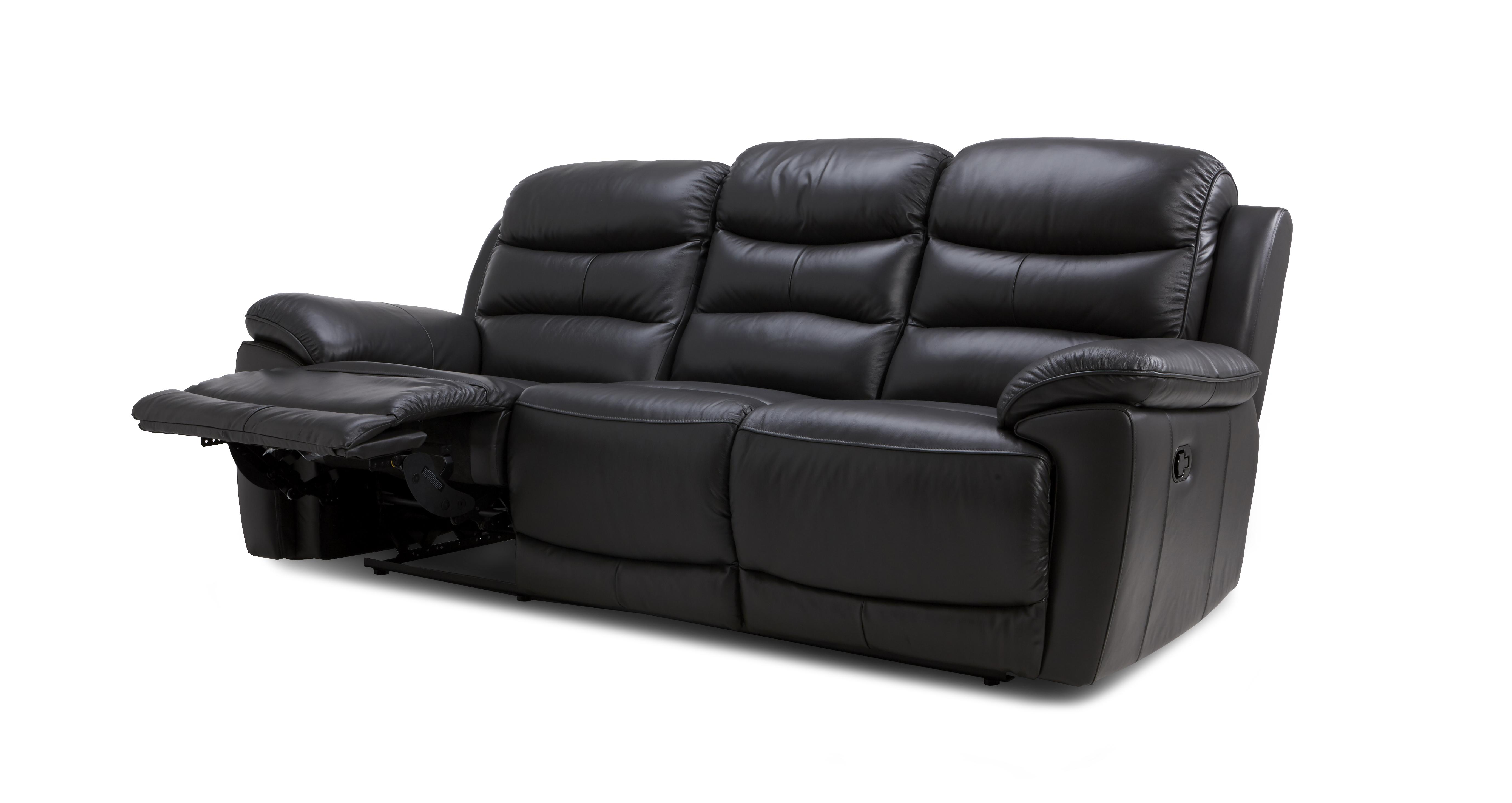 Black leather sofa deals dfs