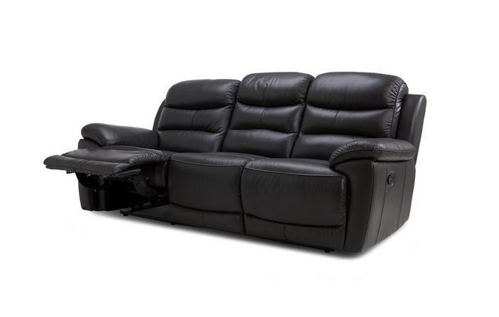 DFS Real leather sofas 3+2 recliner 
