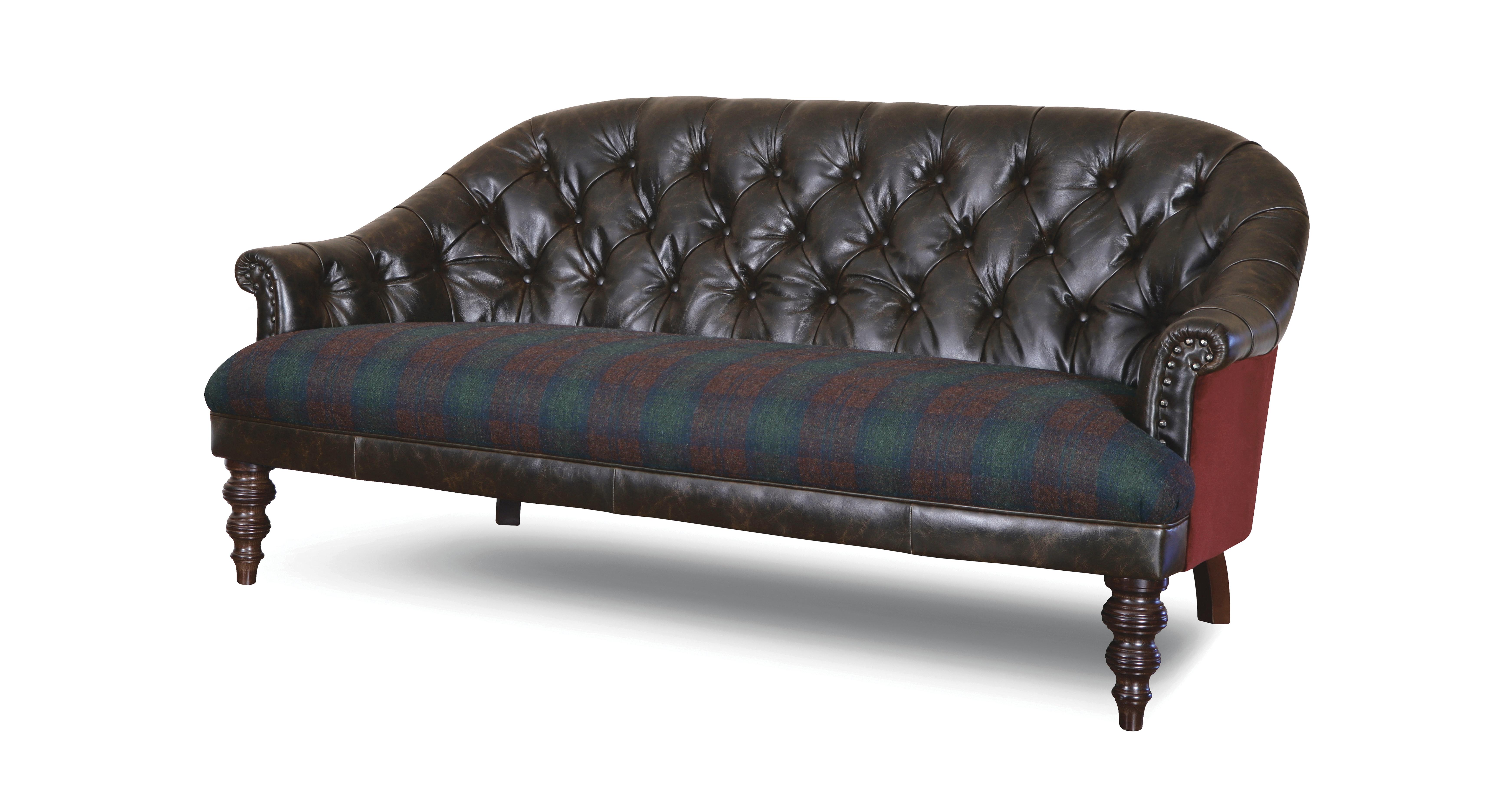 Leather on sale chippendale sofa