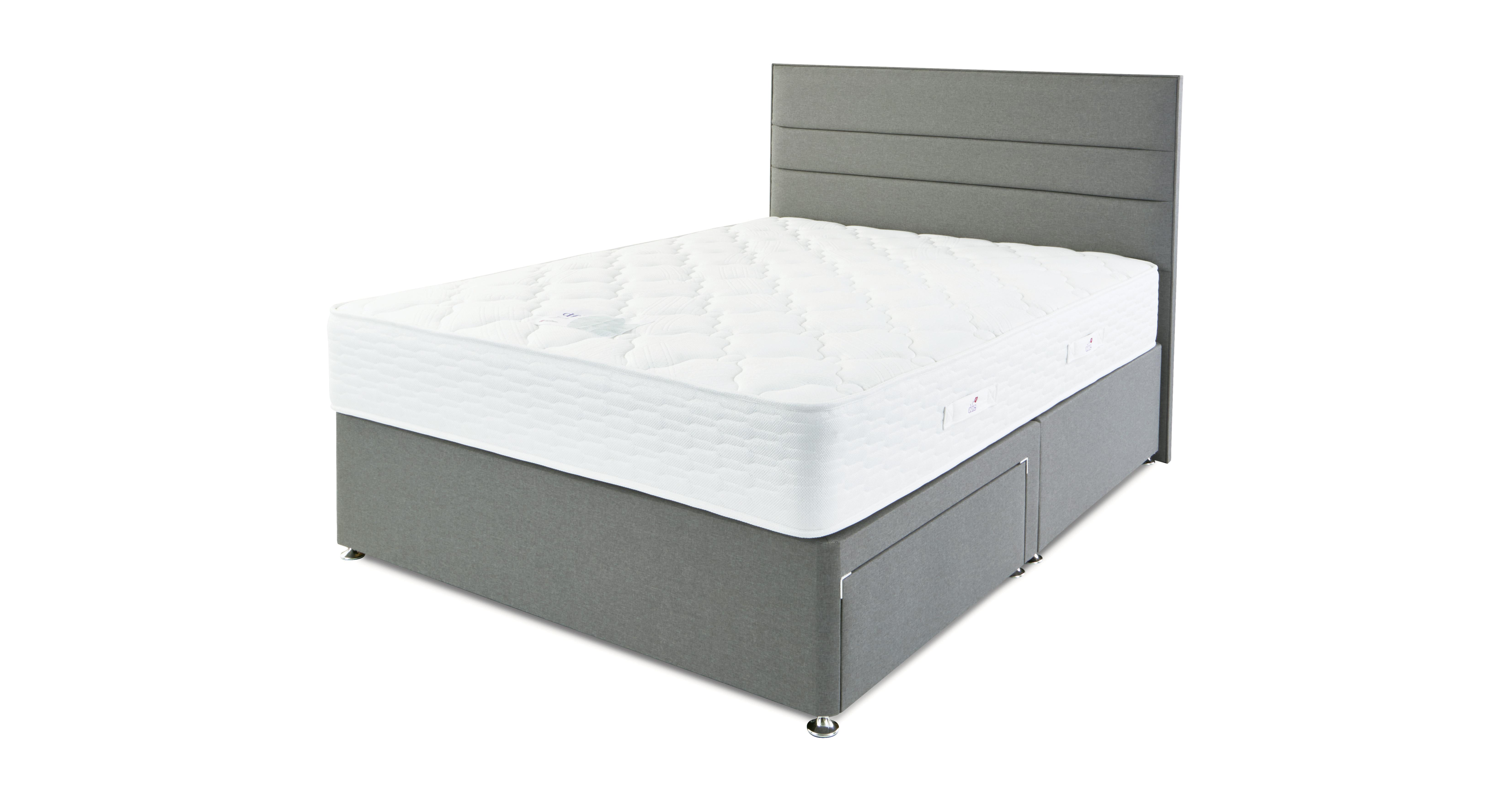 Double 2 Drawer Divan, Mattress and Headboard Bundle
