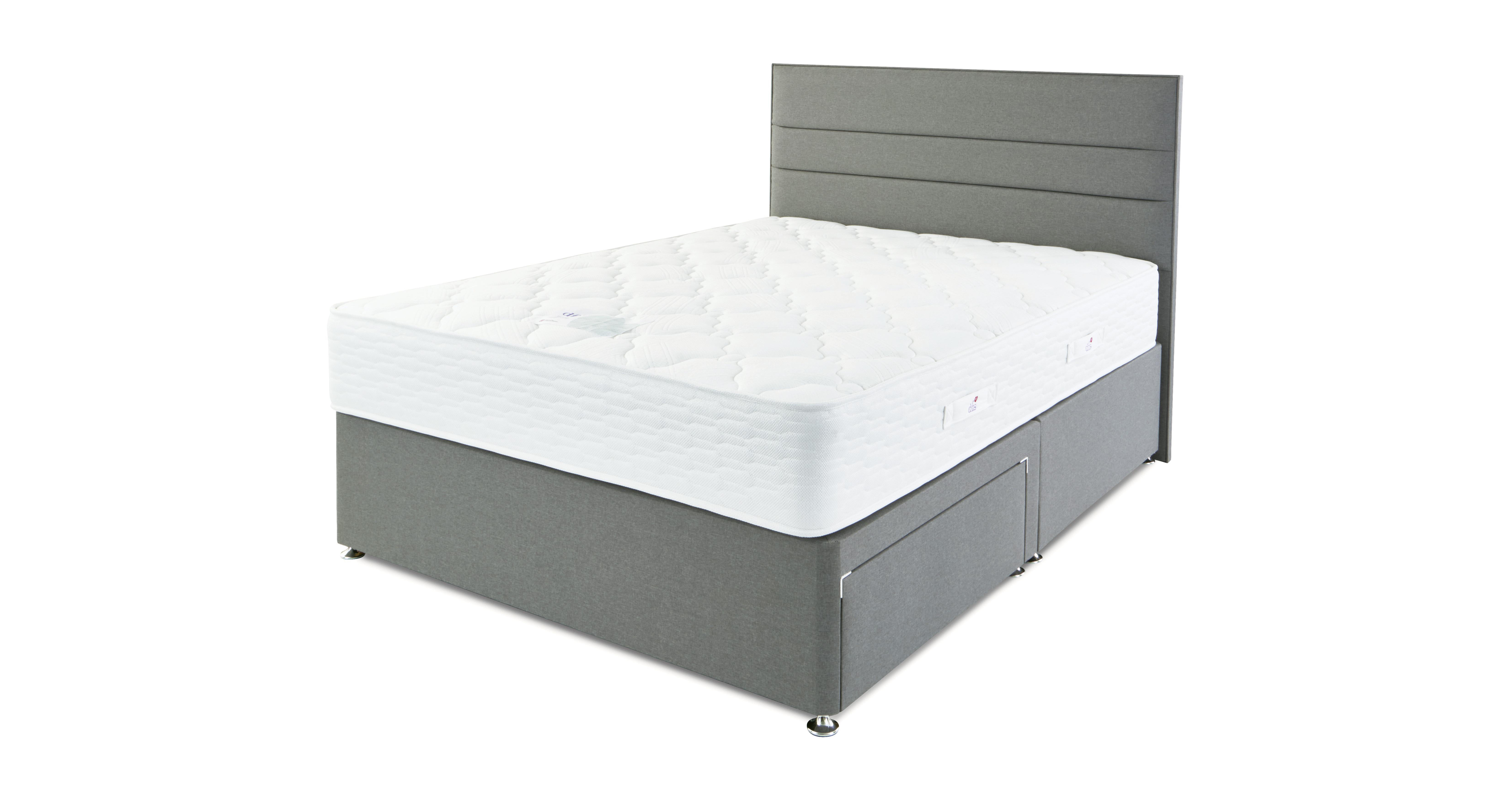 King 2 Drawer Divan, Mattress and Headboard Bundle