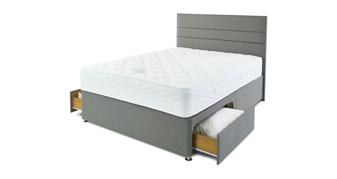 King 2 Drawer Divan, Mattress and Headboard Bundle view 2
