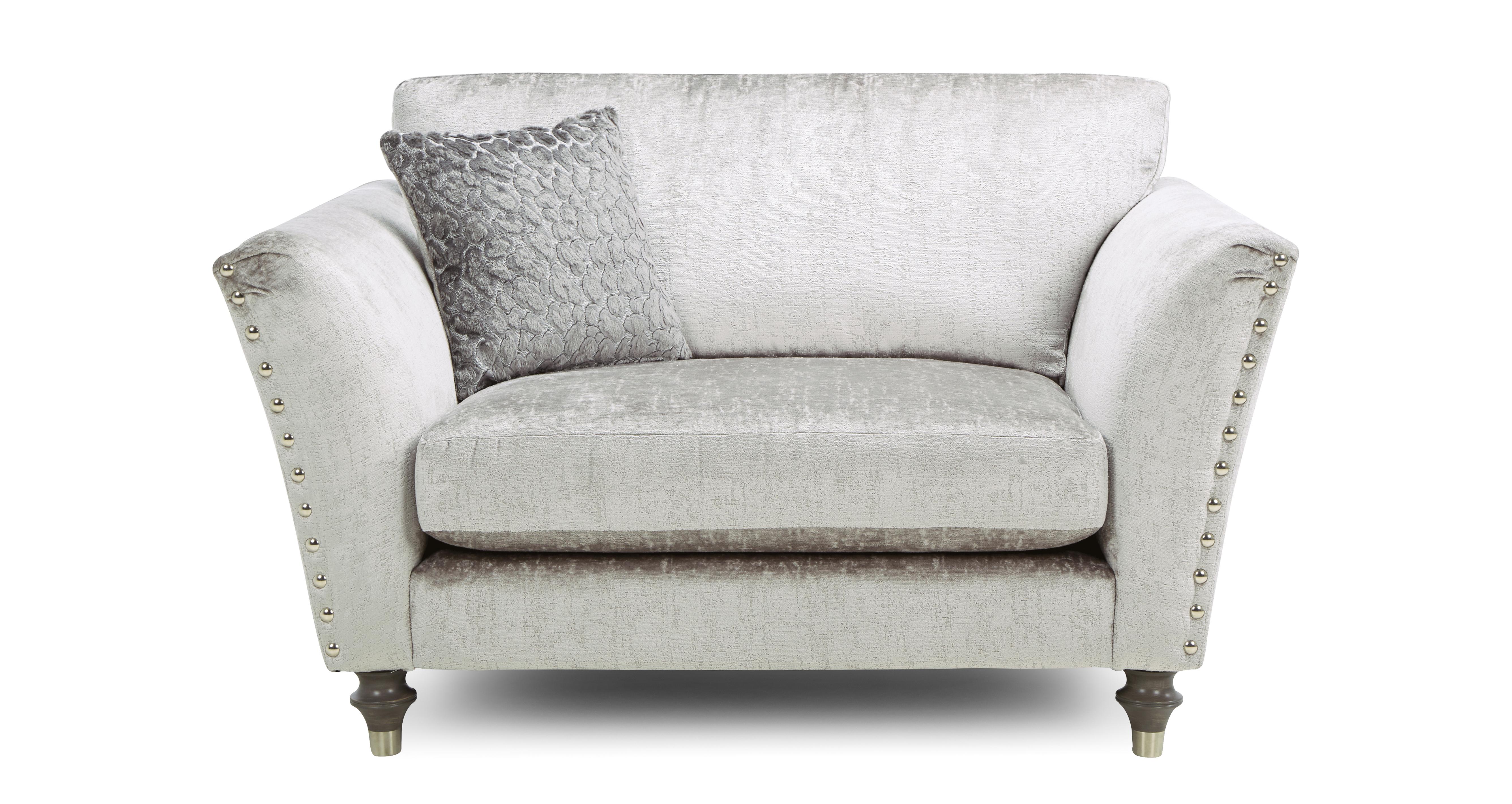 Grey cuddle store chair dfs