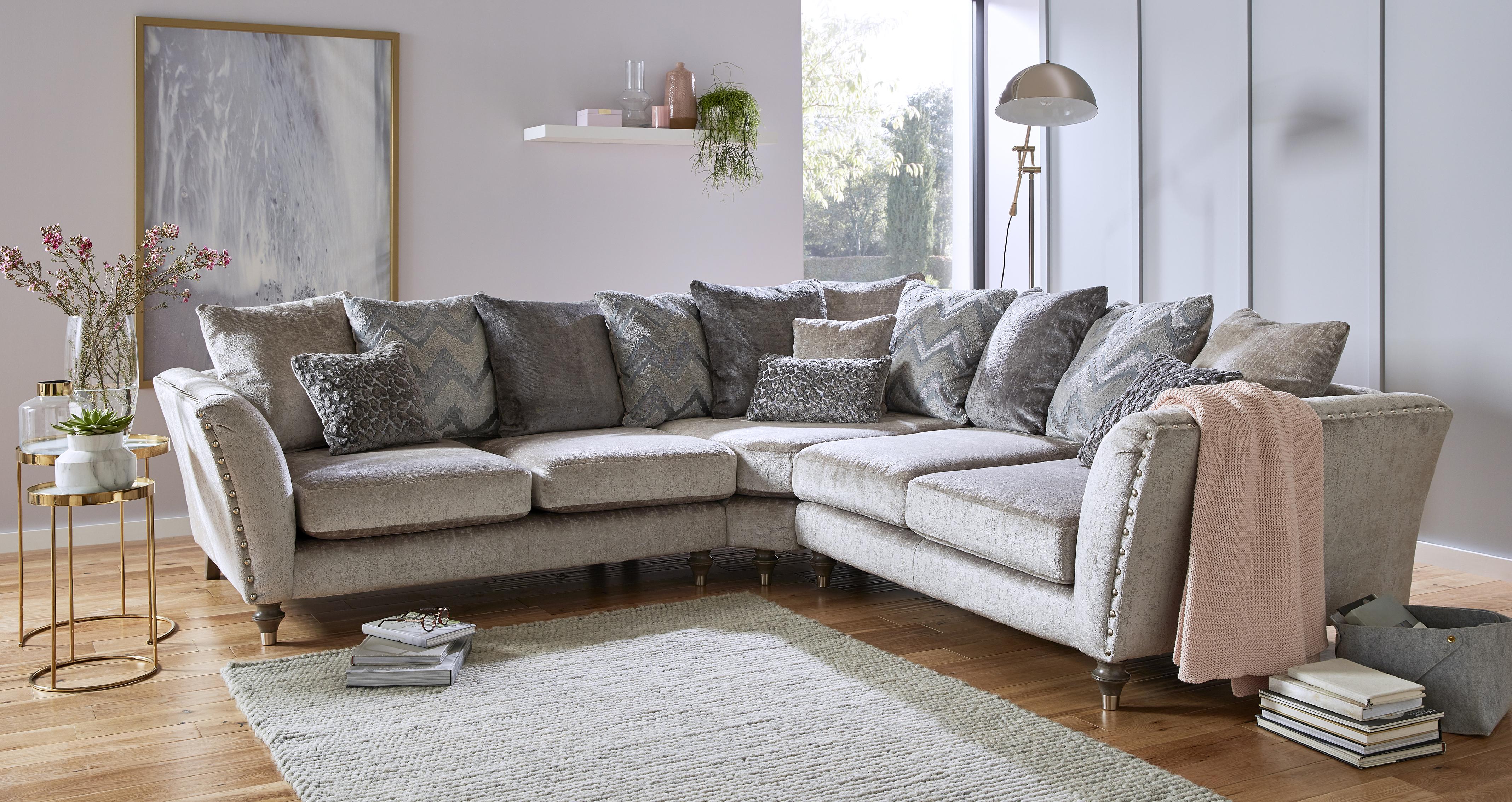 Silver corner sofa deals dfs