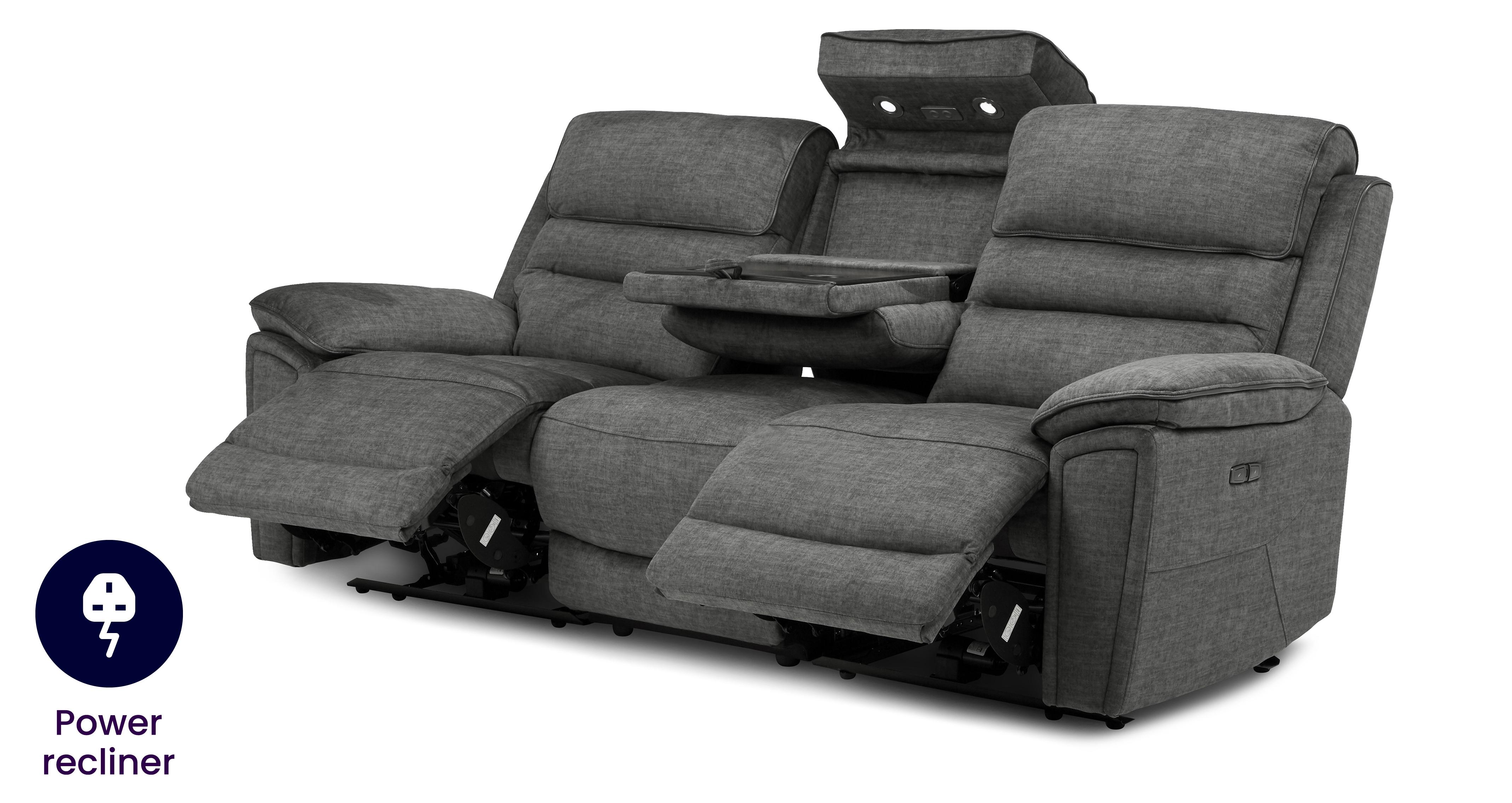 Lawson 3 Seater Power Recliner And Table DFS