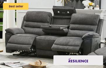 3 Seater Power Recliner and Table