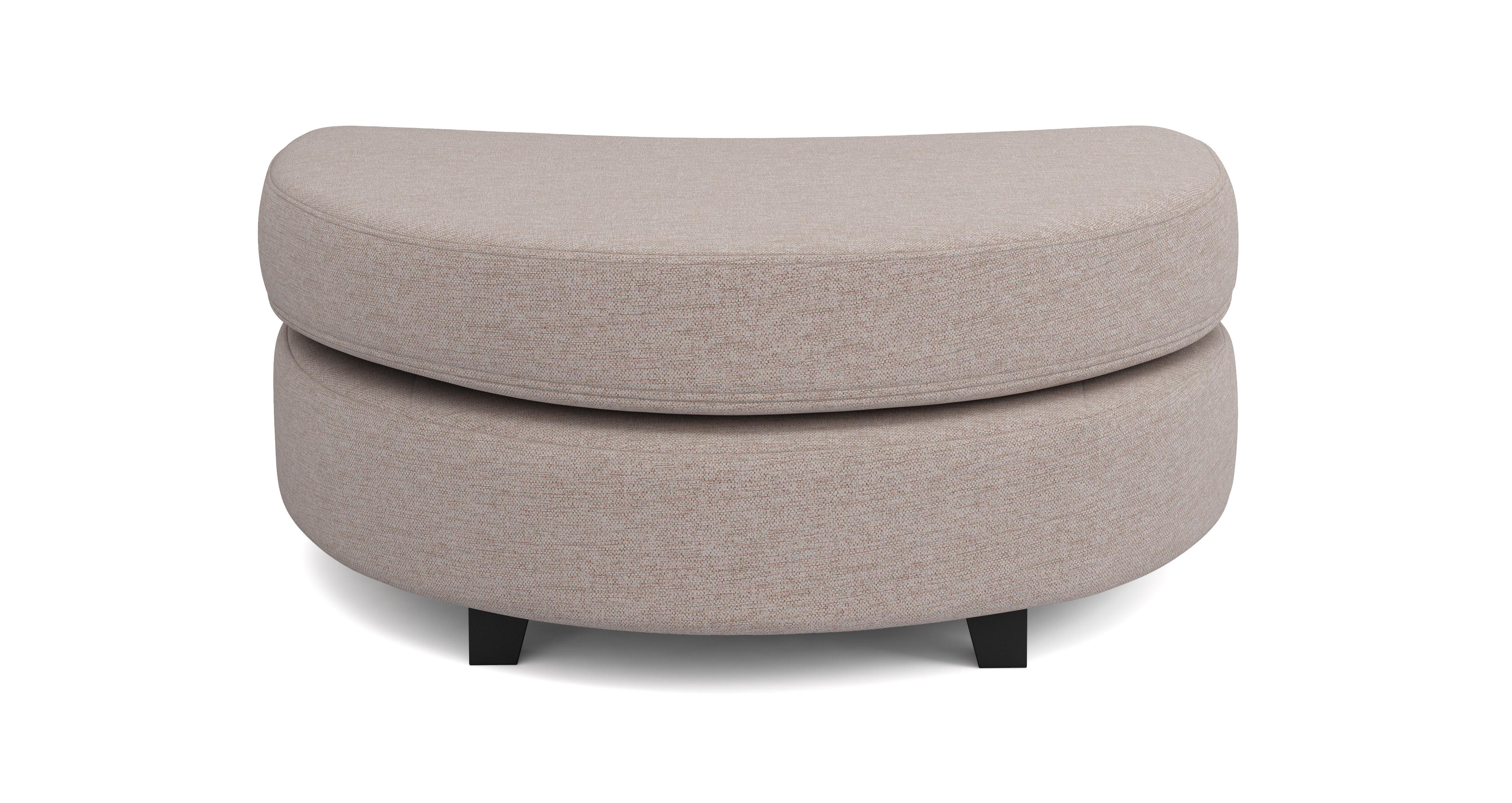 Half moon ottoman deals pink