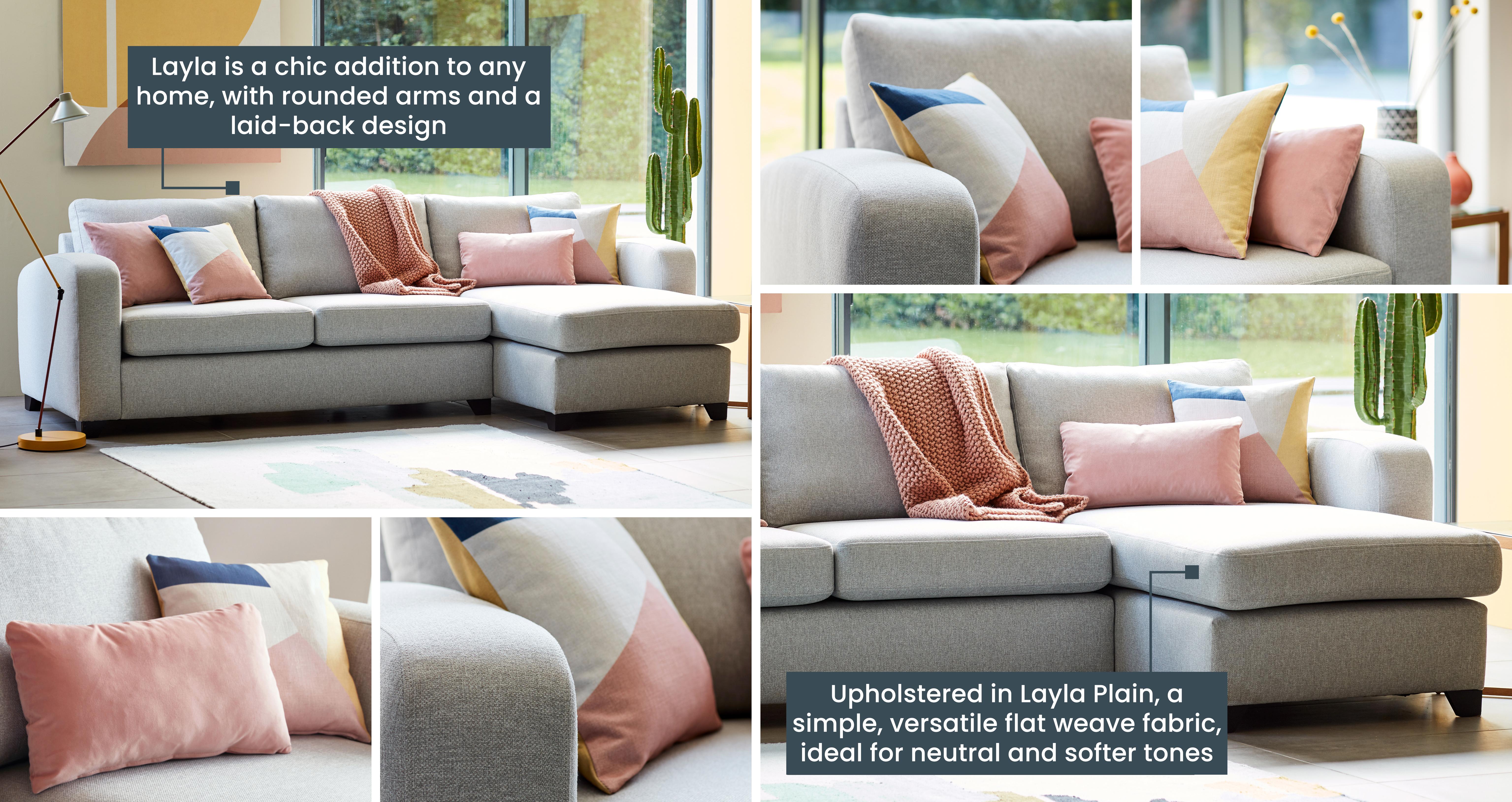 Layla Right Hand Facing Chaise End Seater Sofa DFS