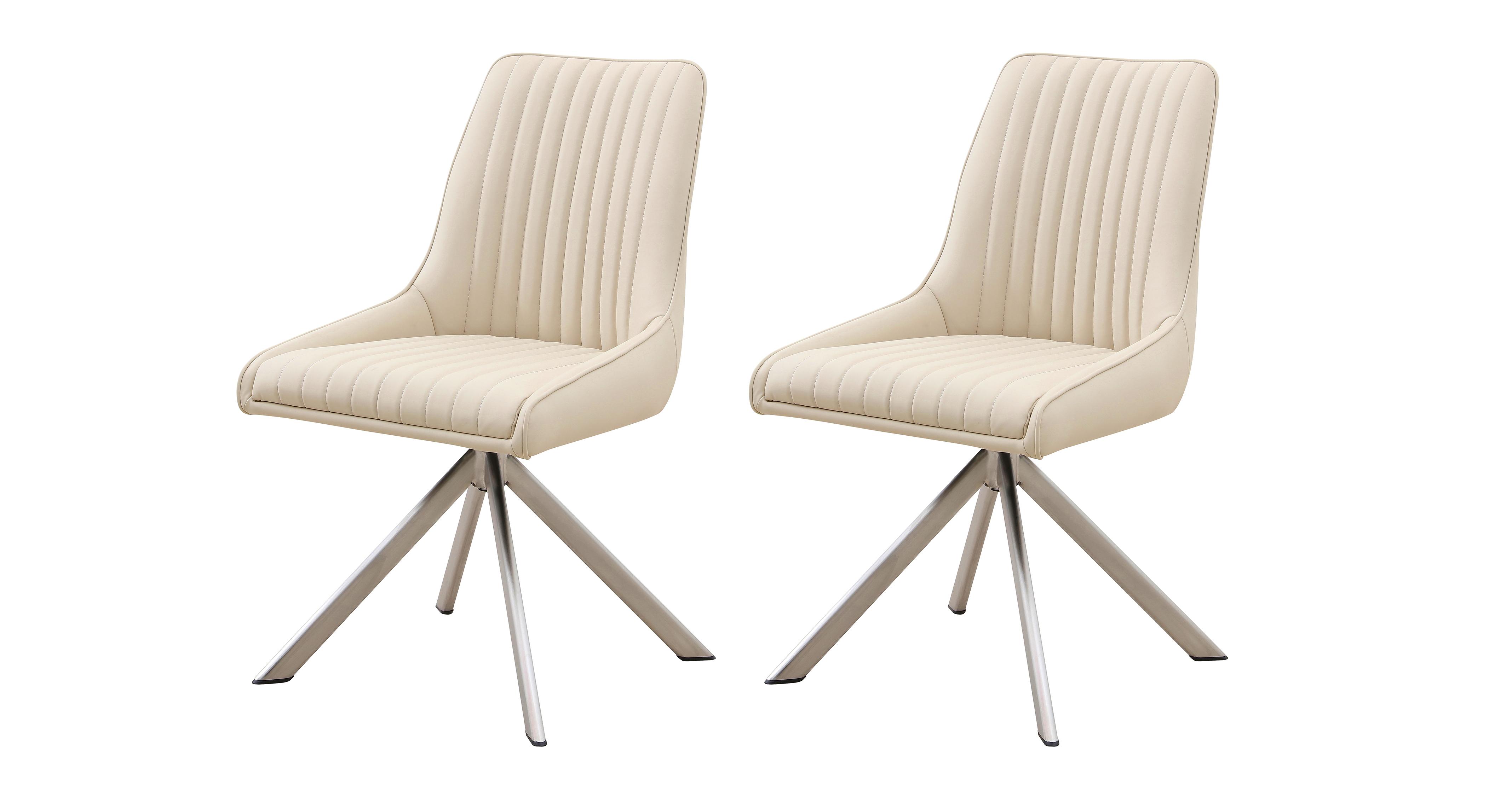 Set of 2 Swivel Dining Chairs