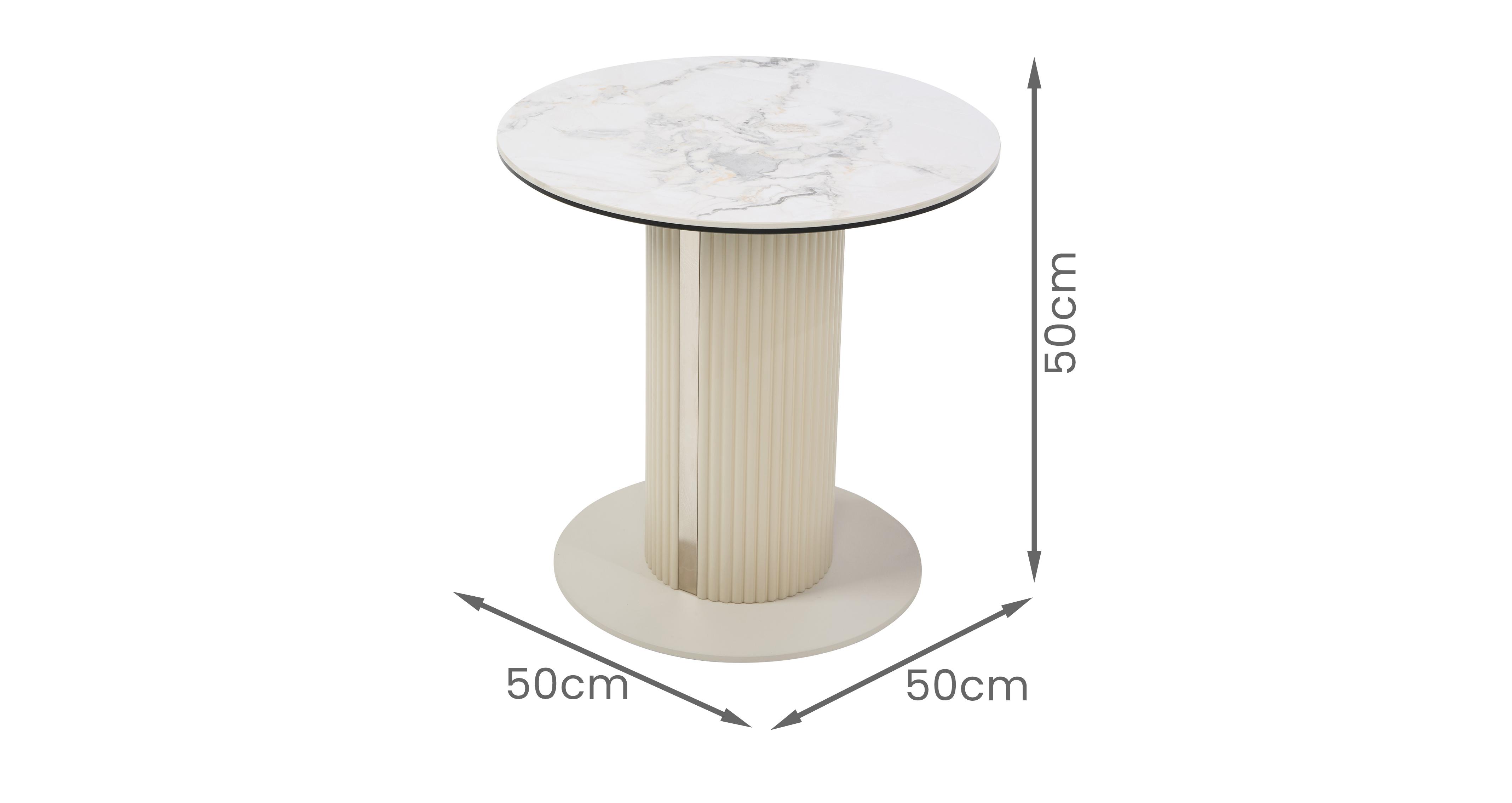 Lena Side Table in Lena Beige