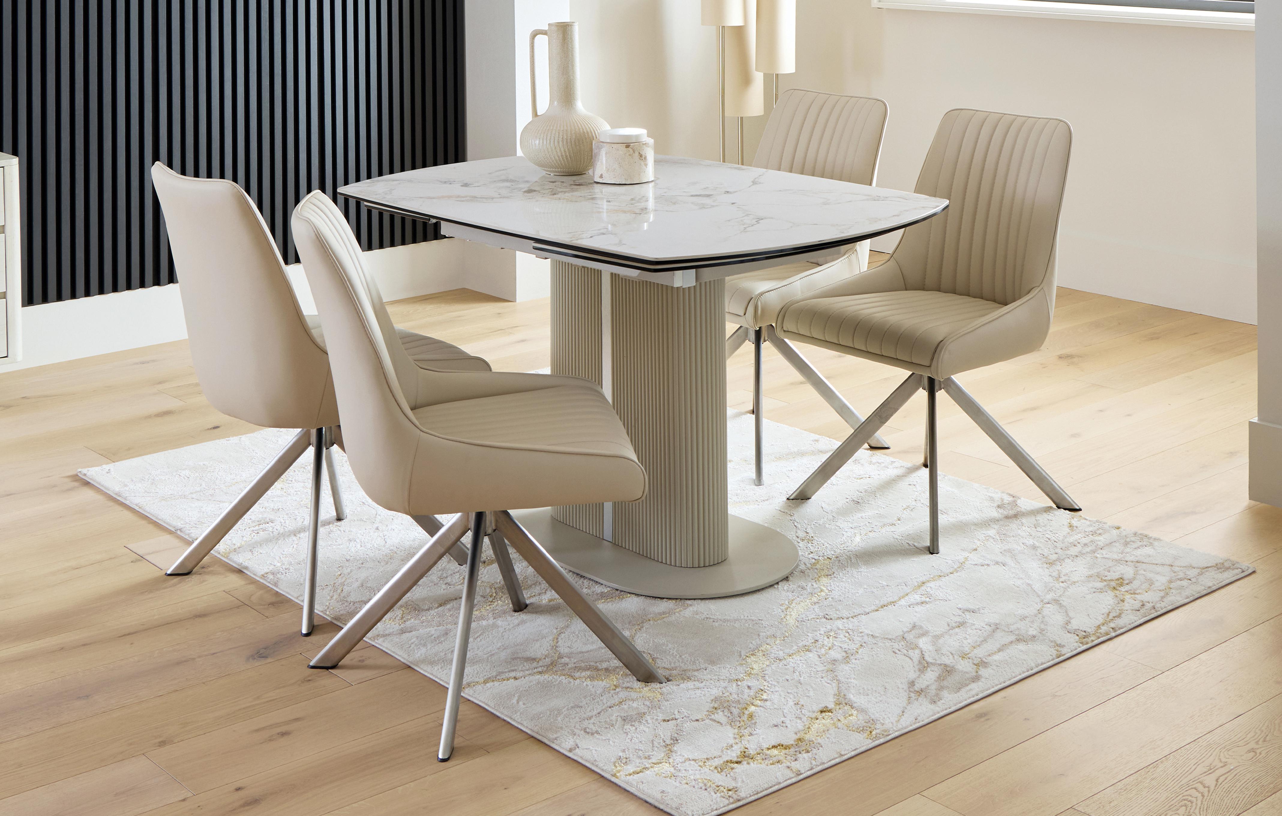 Extending Dining Table & 4 Chairs