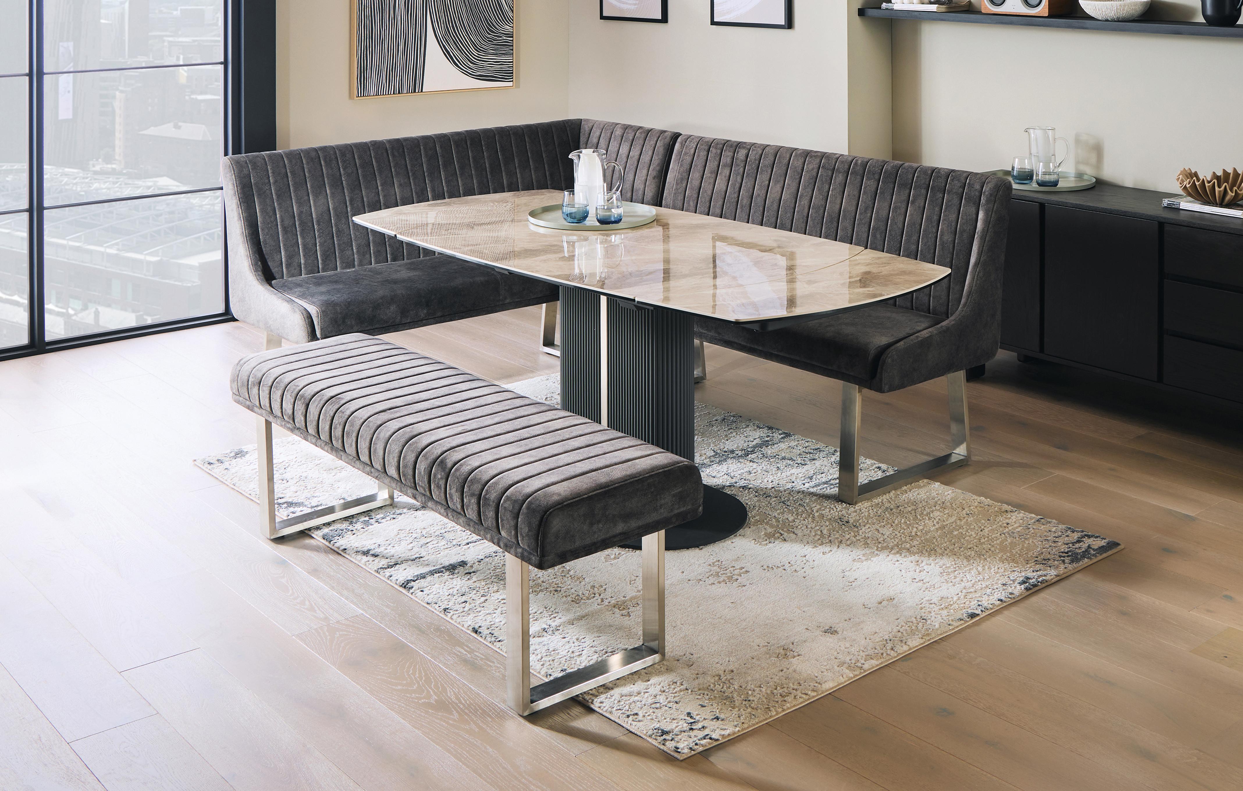 Extending Dining Table, Corner Bench & Bench