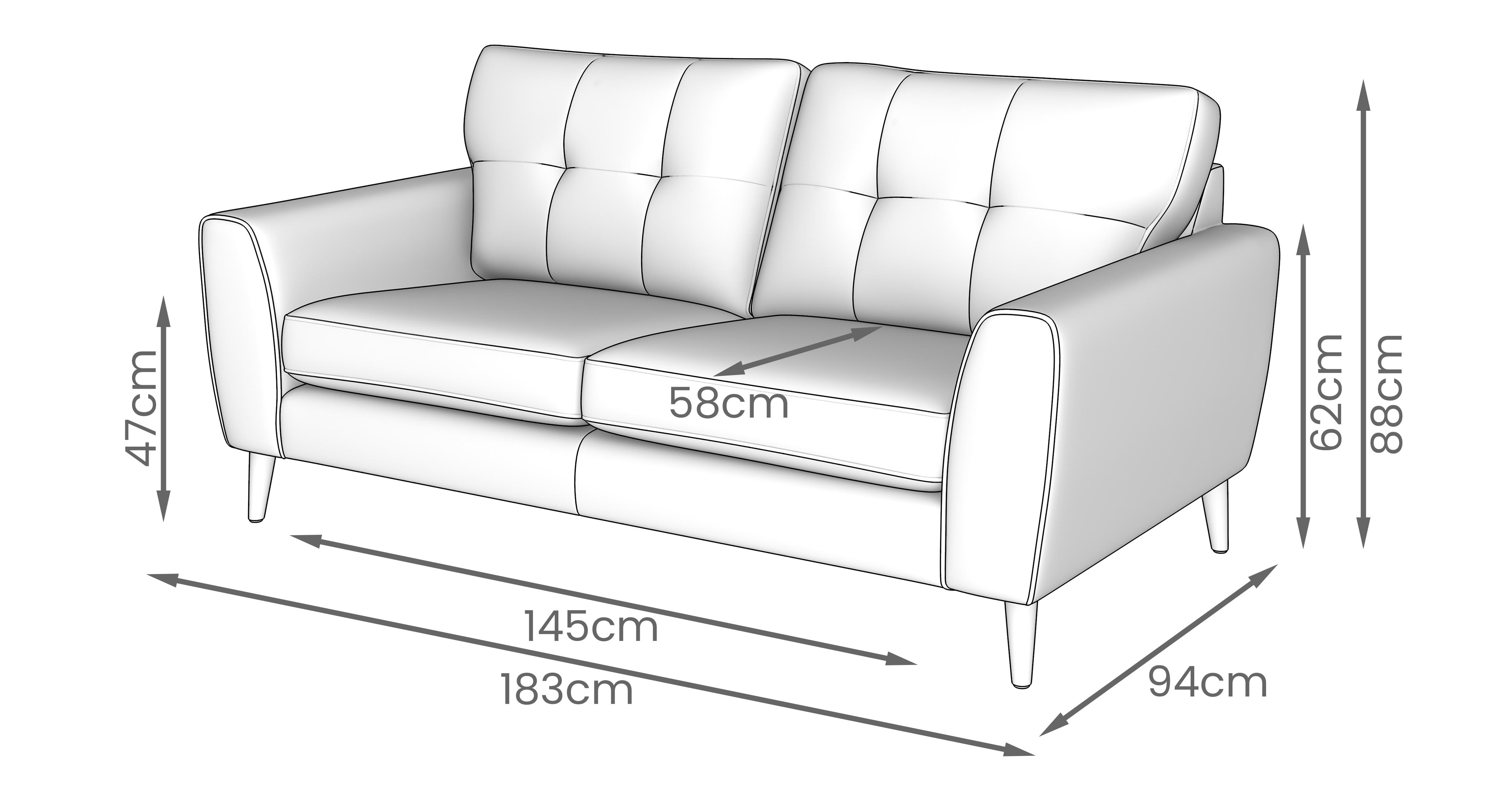 Lennox 3 Seater Sofa in Revive Latte with Gold feet