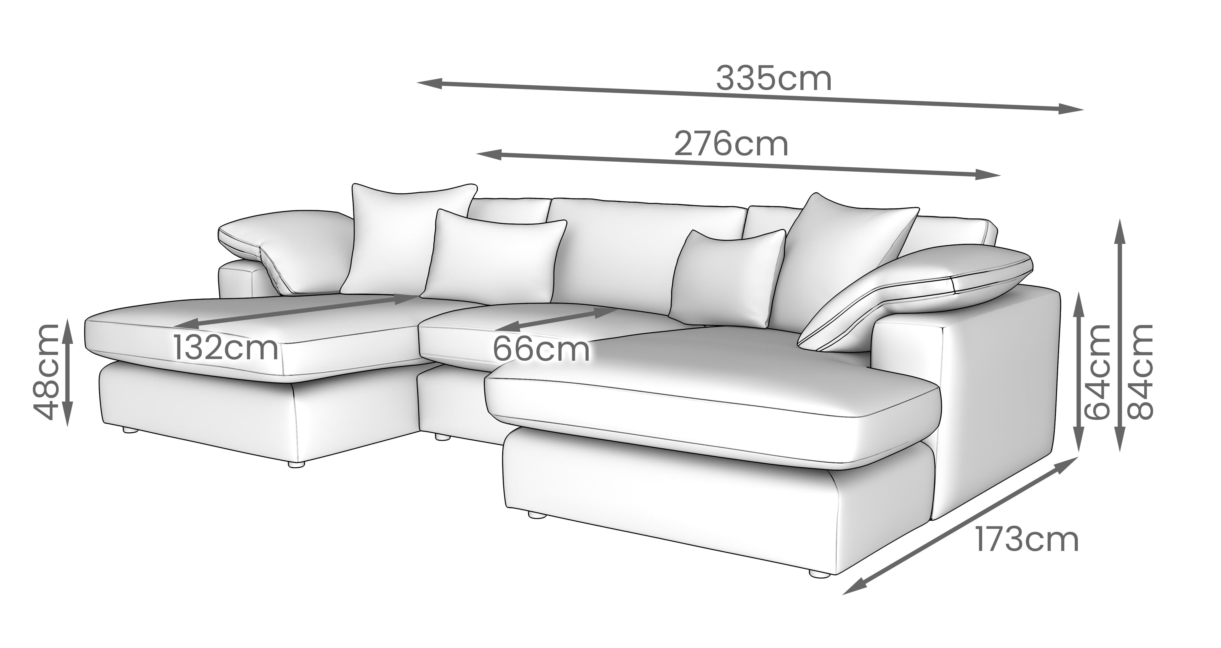 Lenora Small Double Ended Chaise in Lenora Boucle Combination Natural and Chestnut Combination