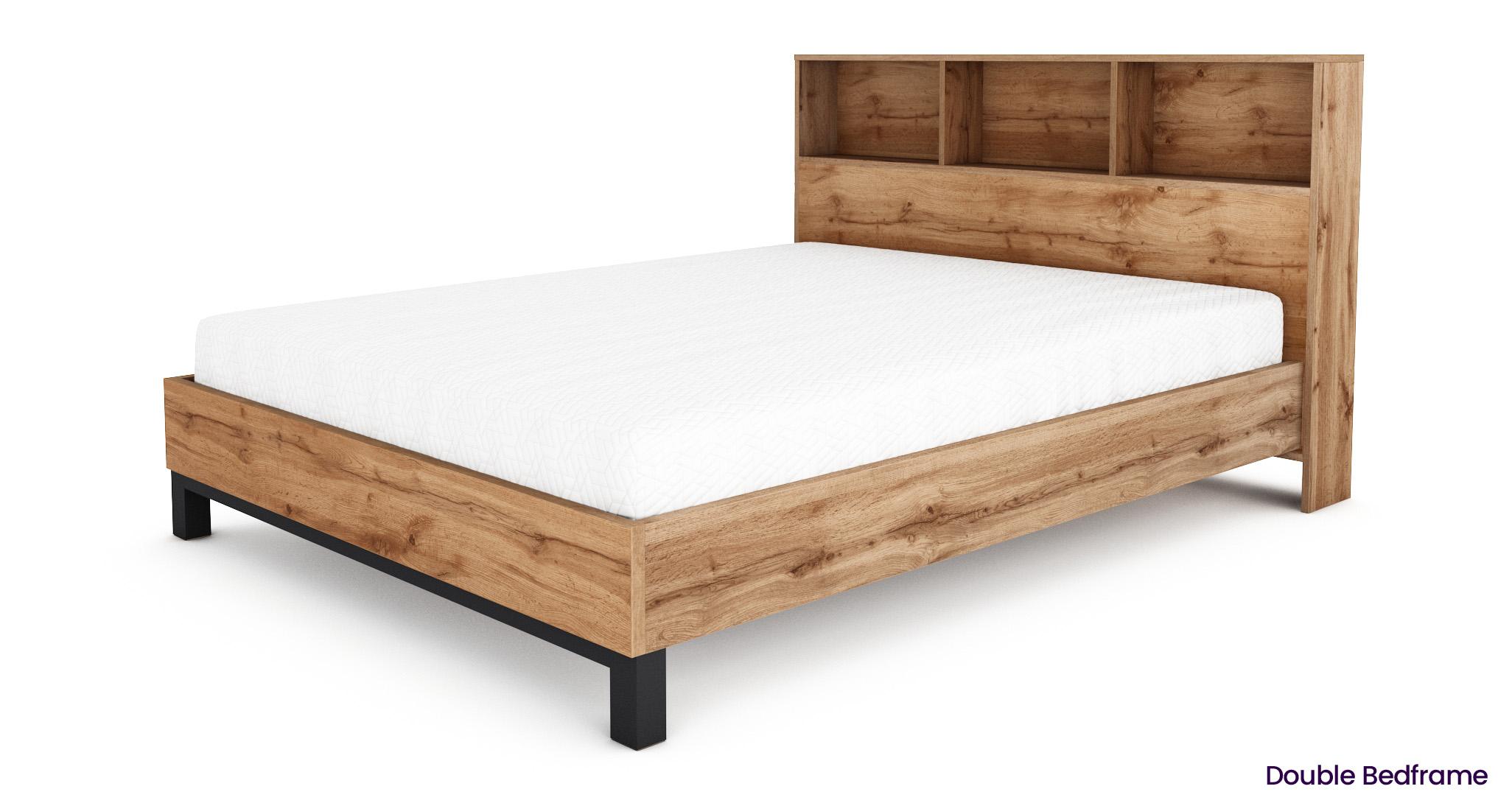 Full size bed frame deals with wheels