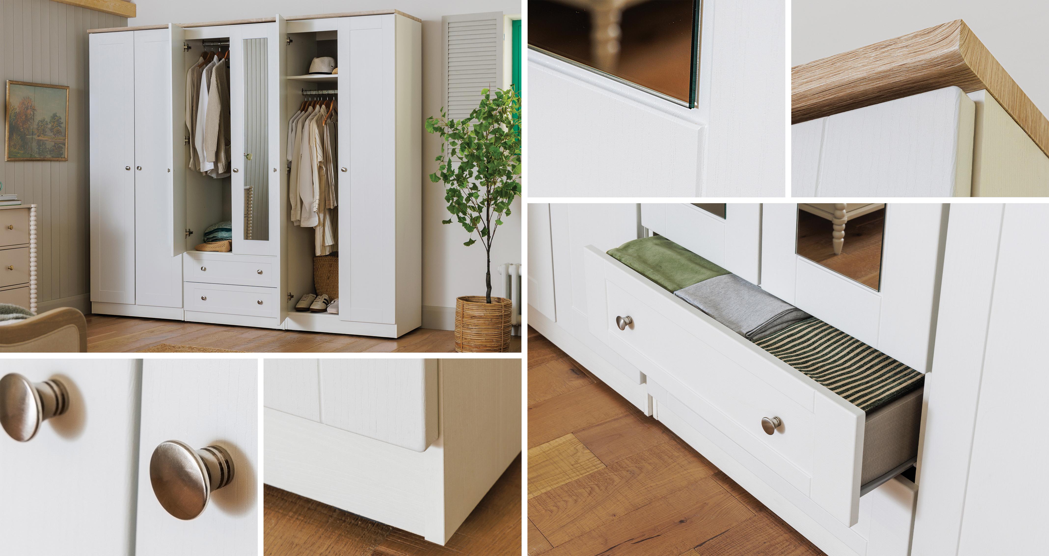 Lewisham Tall 6 Door 2 Drawer Mirror Wardrobe | DFS
