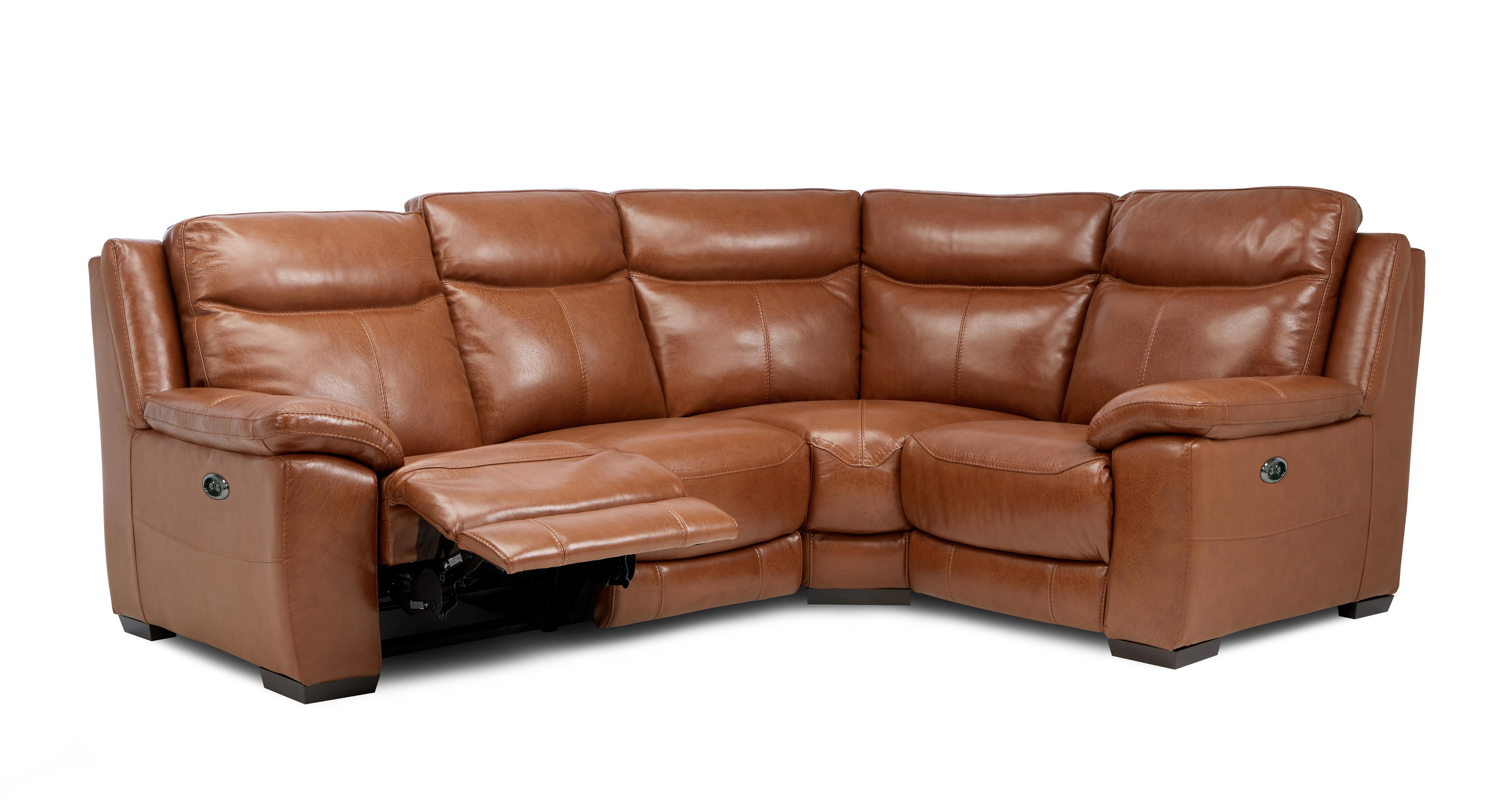 Dfs leather corner deals sofa