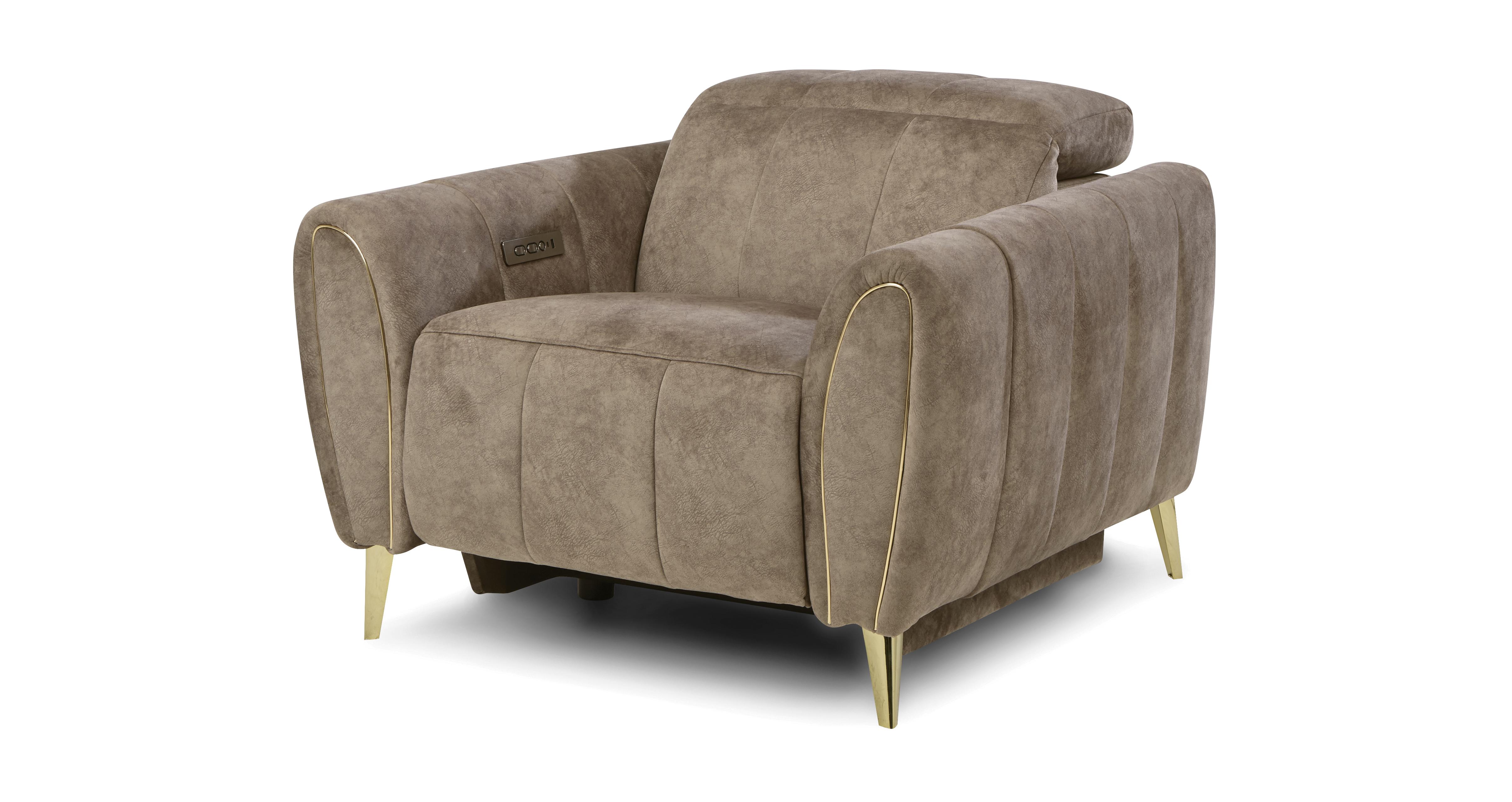 Lidia Power Recliner Chair in Mayson Truffle