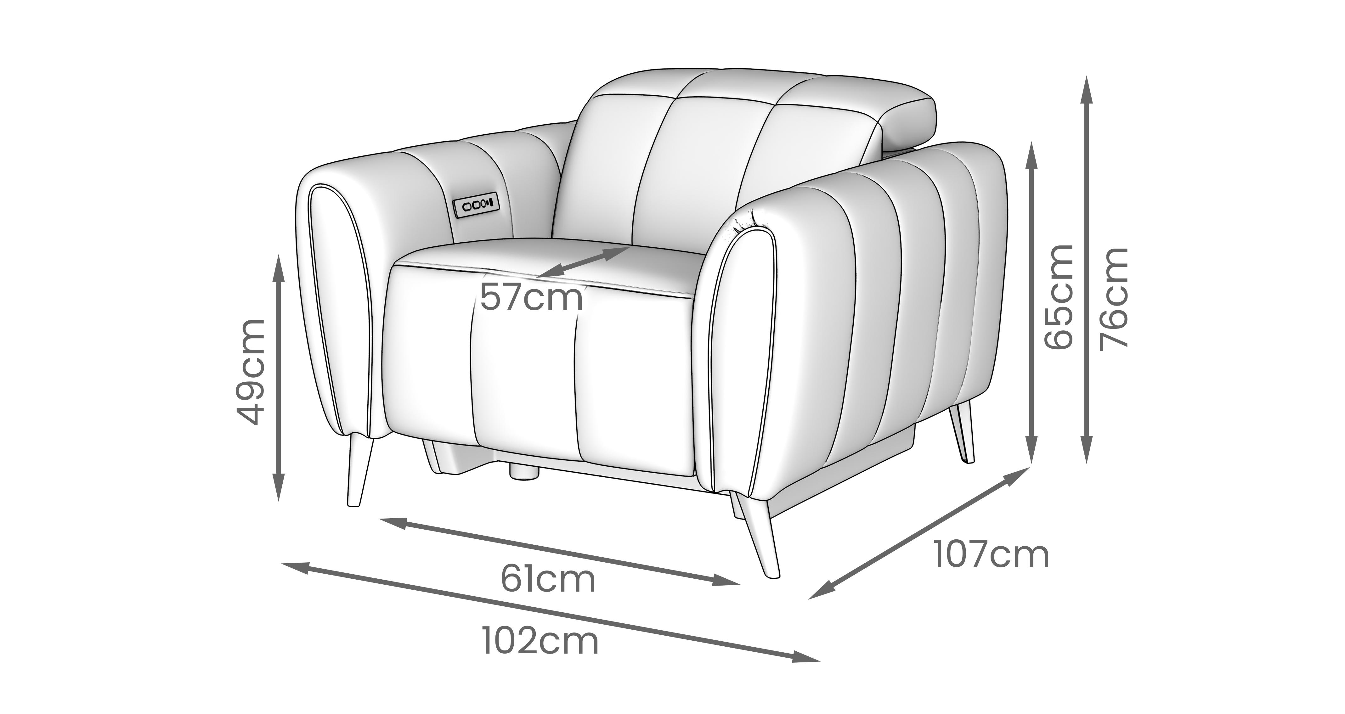 Lidia Power Recliner Chair in Mayson Truffle
