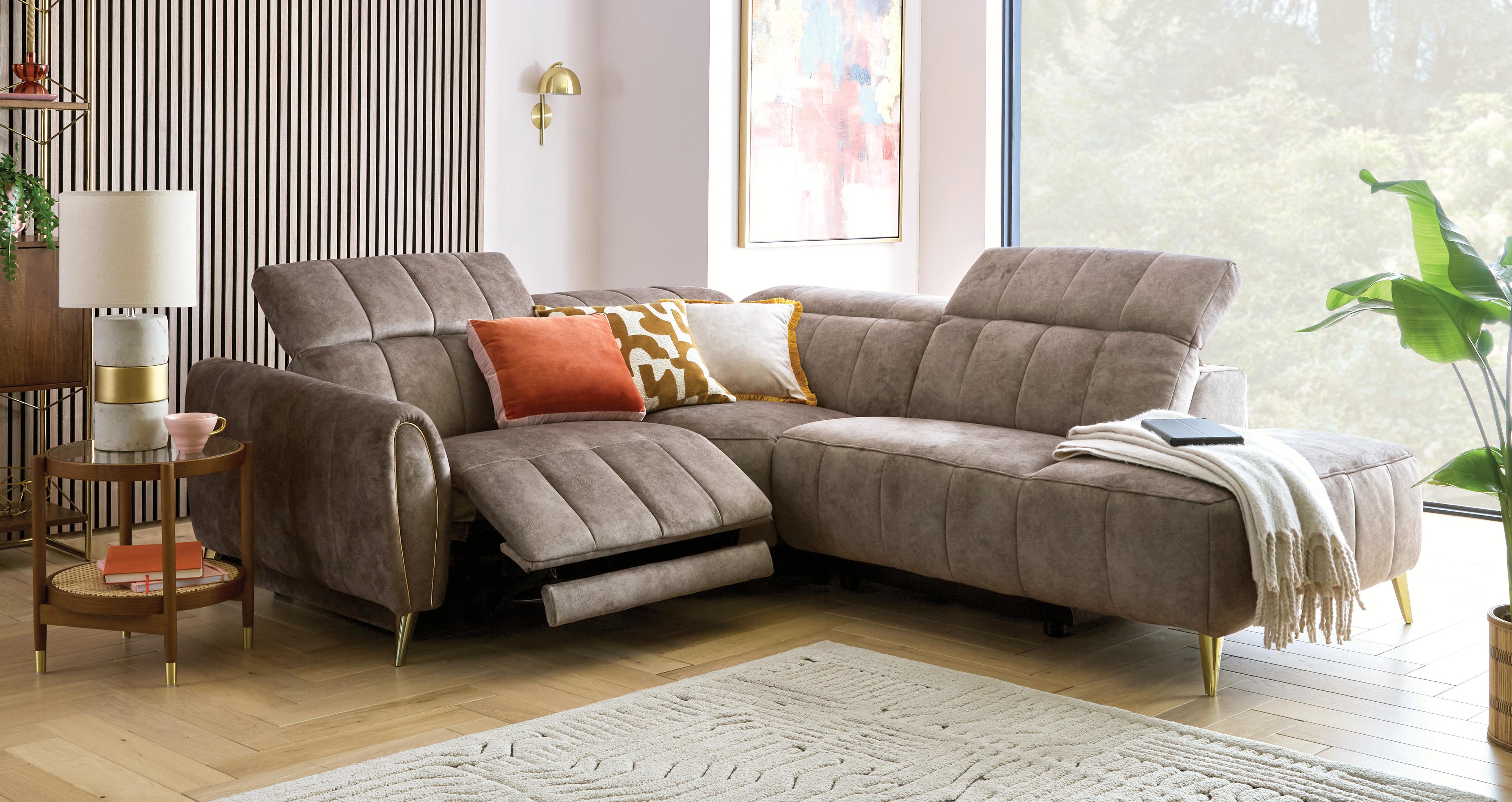 Lidia Power Recliner Chair in Mayson Truffle