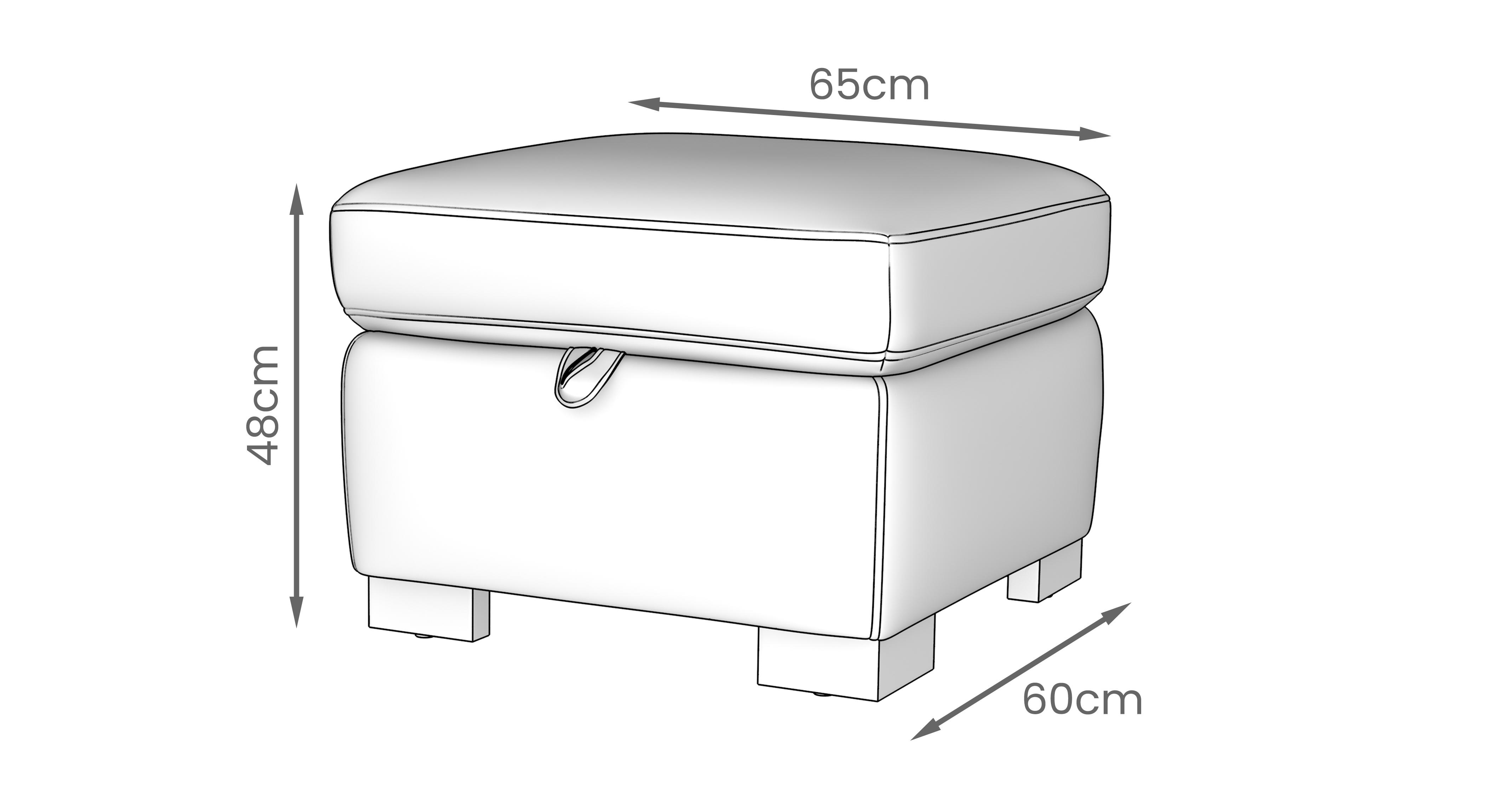 Lidia Storage Footstool in Mayson Truffle