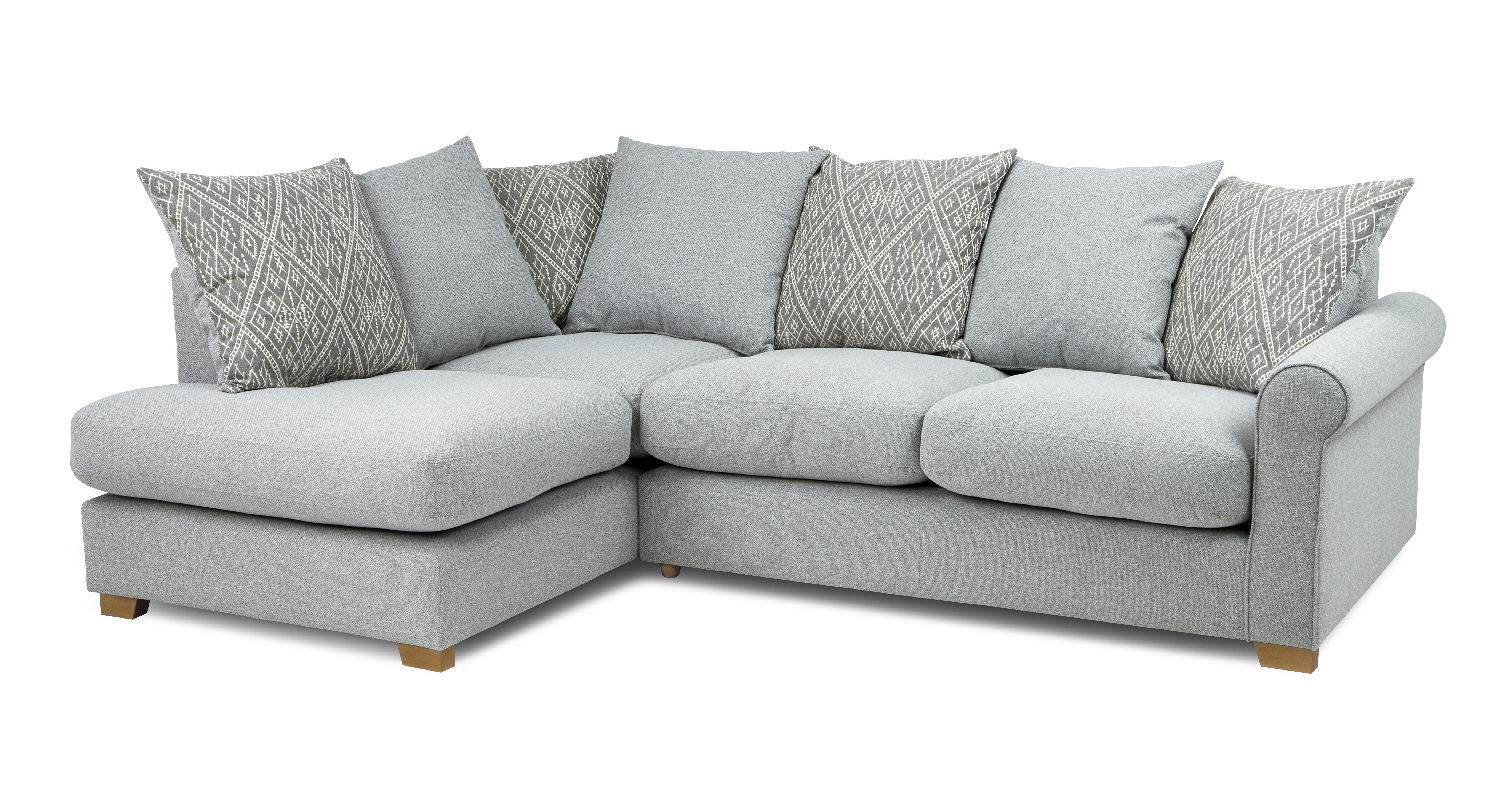 Lilah Pillow Back Right Hand Facing Arm Open End Corner Sofa | DFS