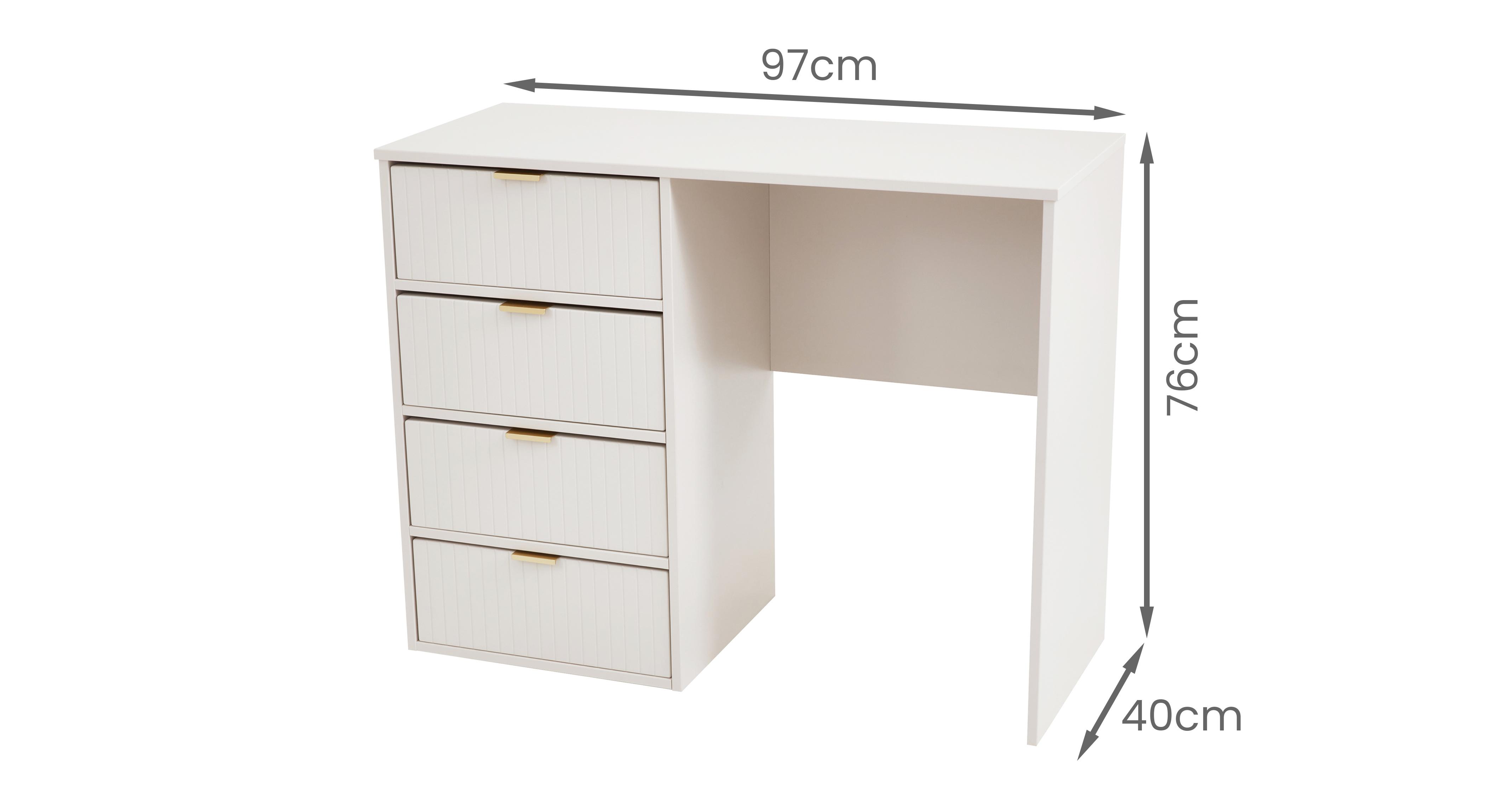 Lisbon 4 Drawer Vanity in Lisbon Bedroom Off White