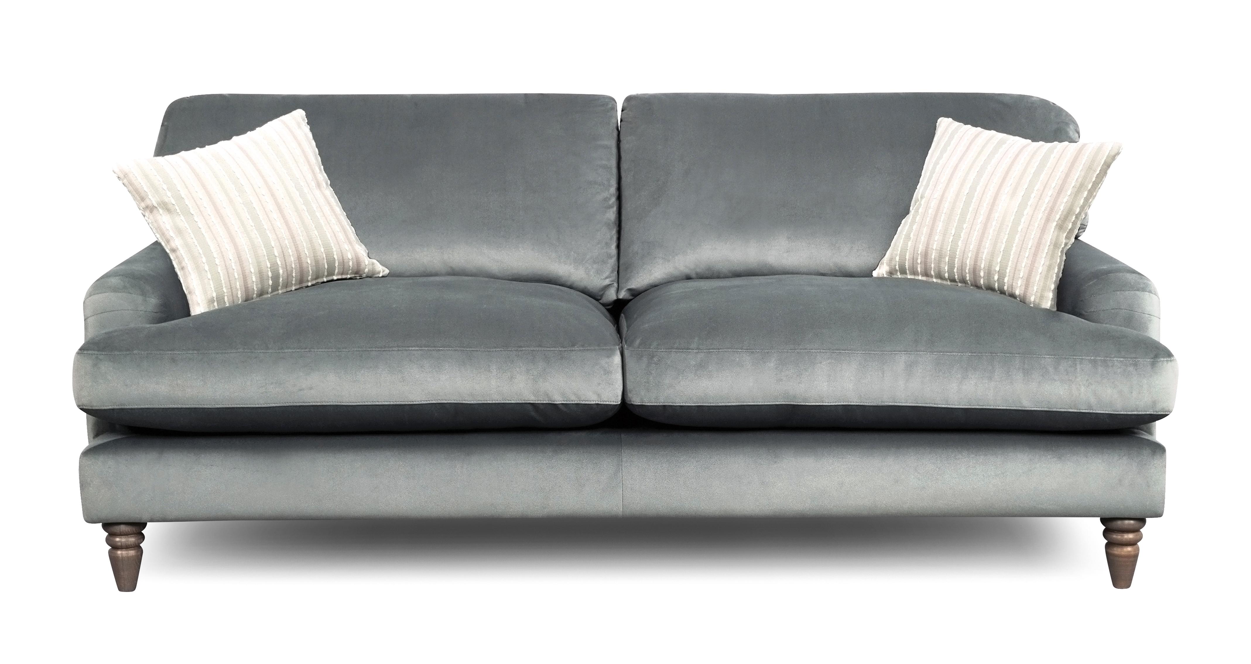 livie Velvet 3 Seater Sofa